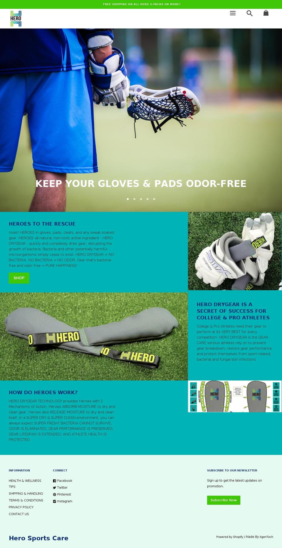 herodrygear.com — Shopify storefront screenshot