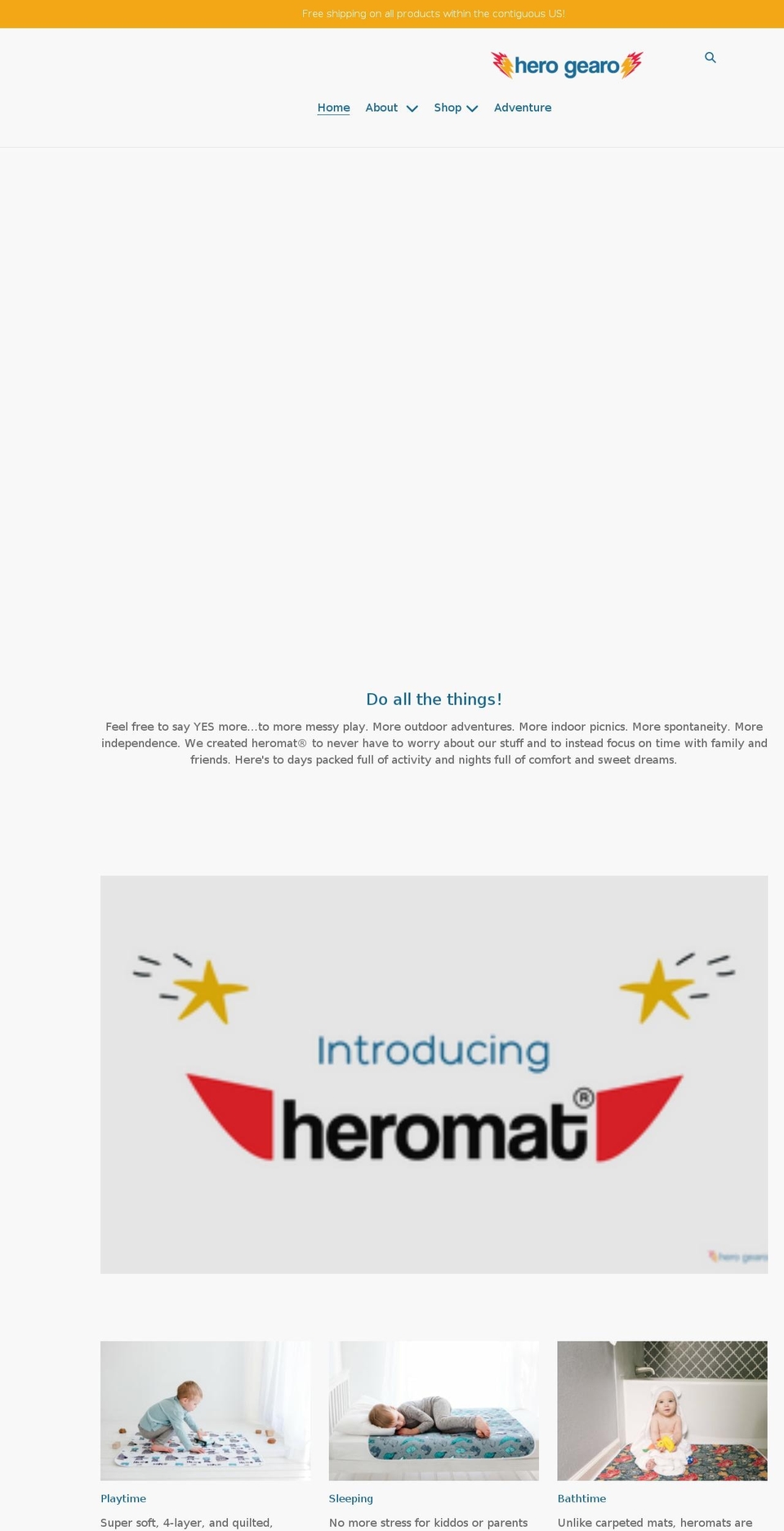 herogearo.com shopify website screenshot