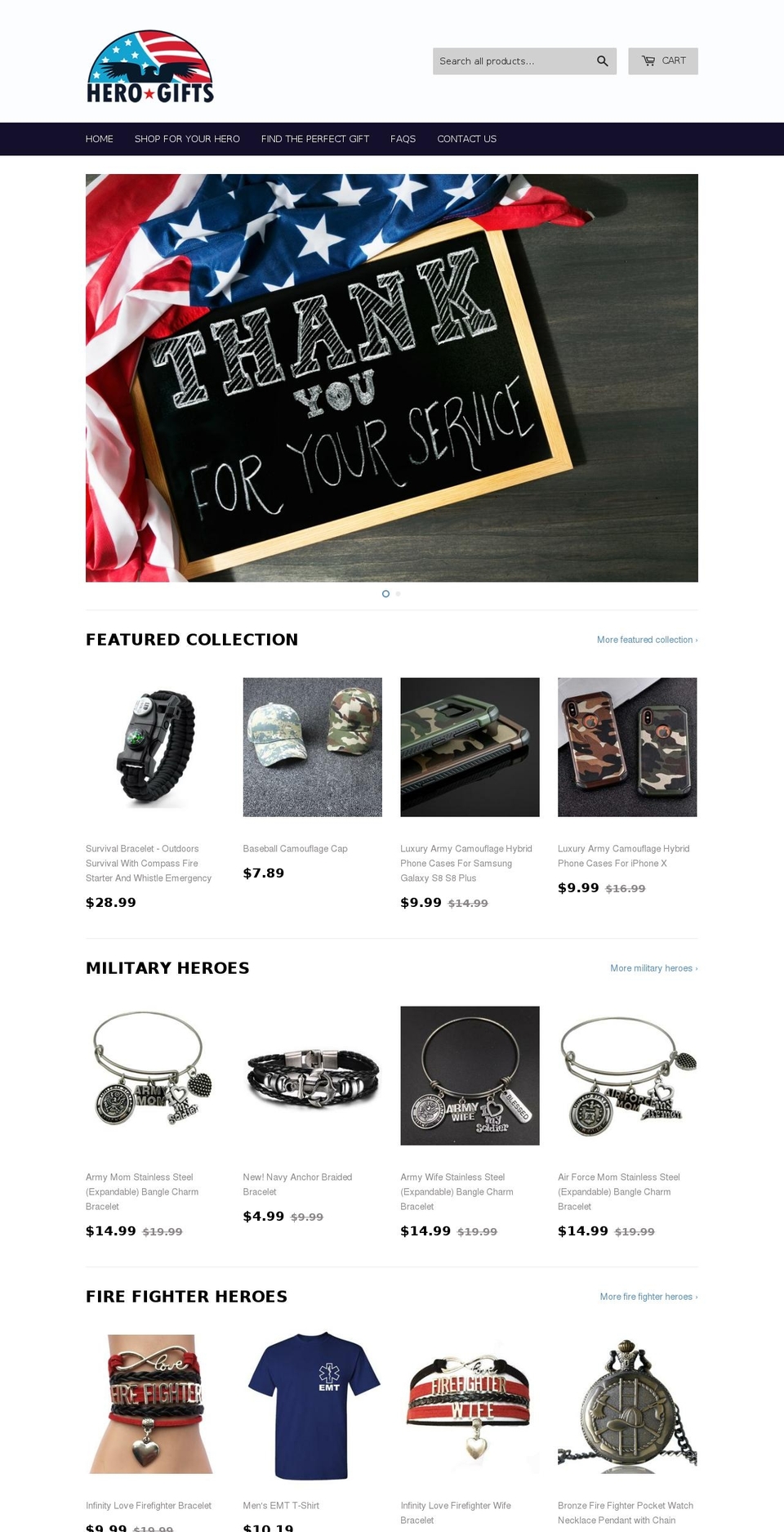 herogifts.org shopify website screenshot