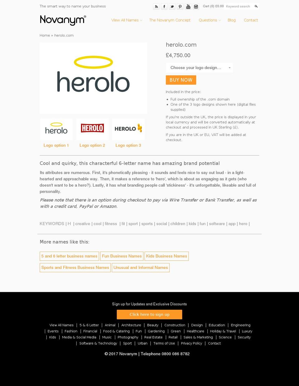 herolo.com shopify website screenshot