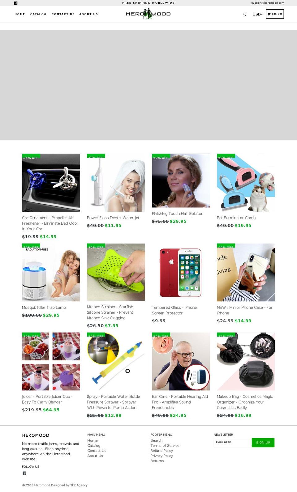 heromood.com — Shopify storefront screenshot