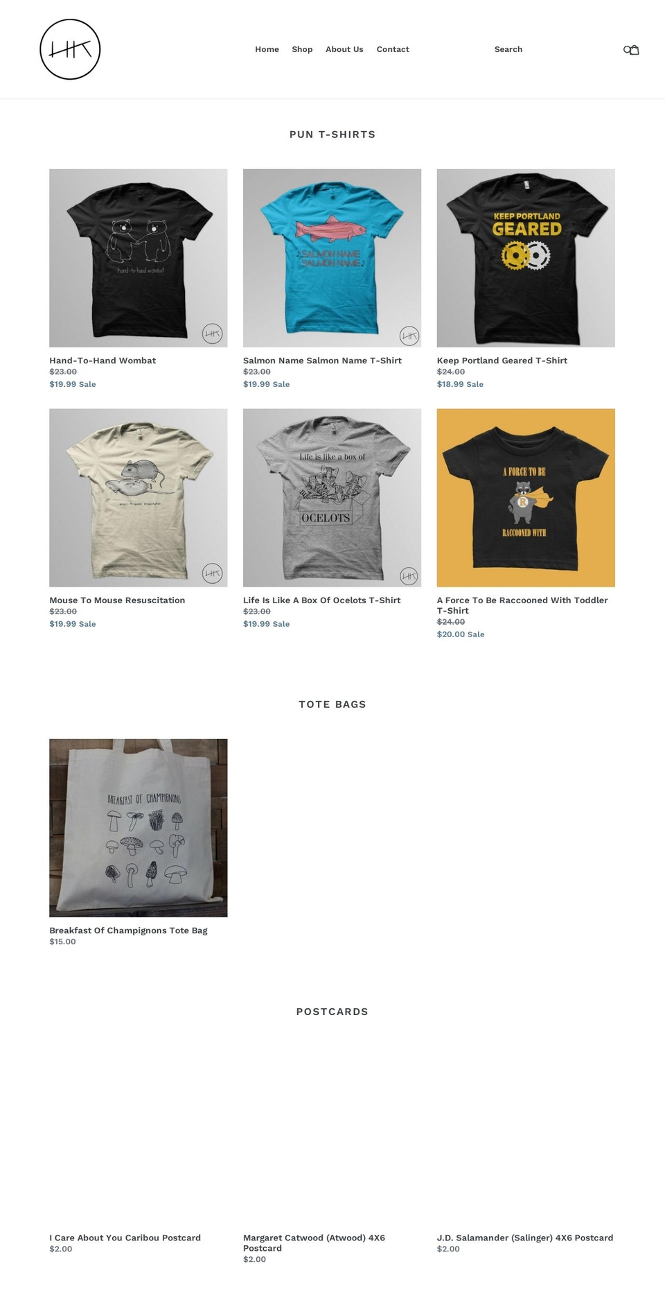 heronkangaroo.com — Shopify storefront screenshot