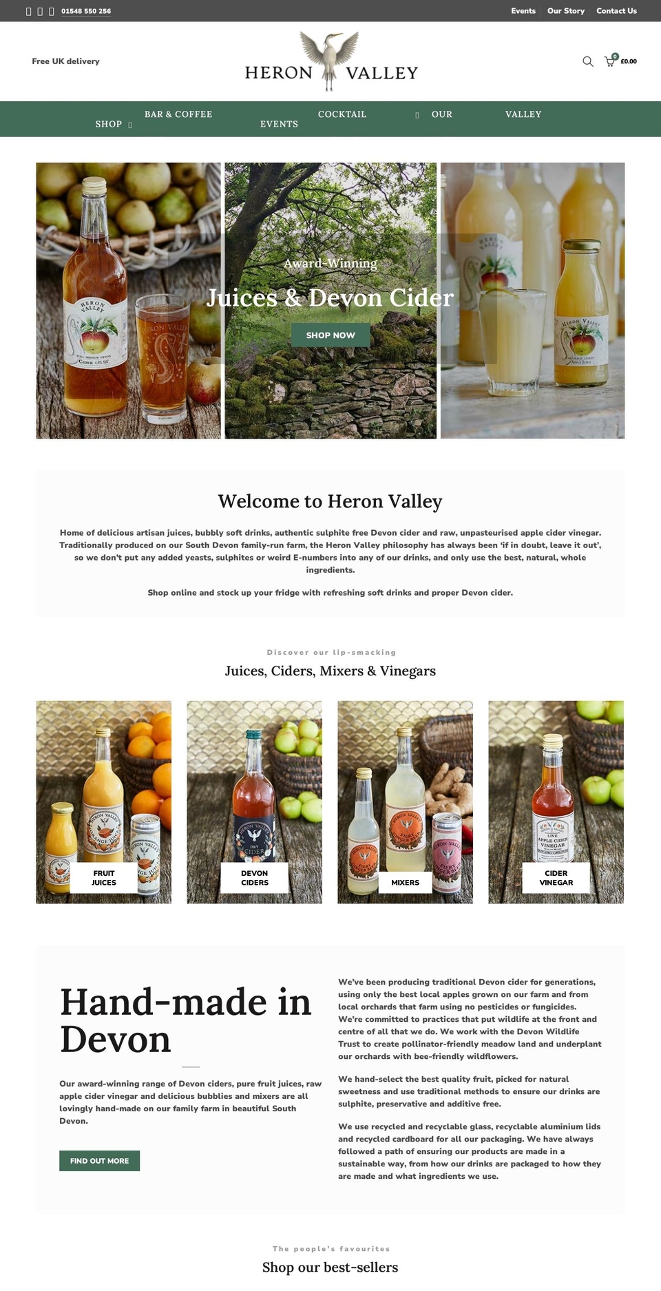 basel Shopify theme site example heronvalley.co.uk
