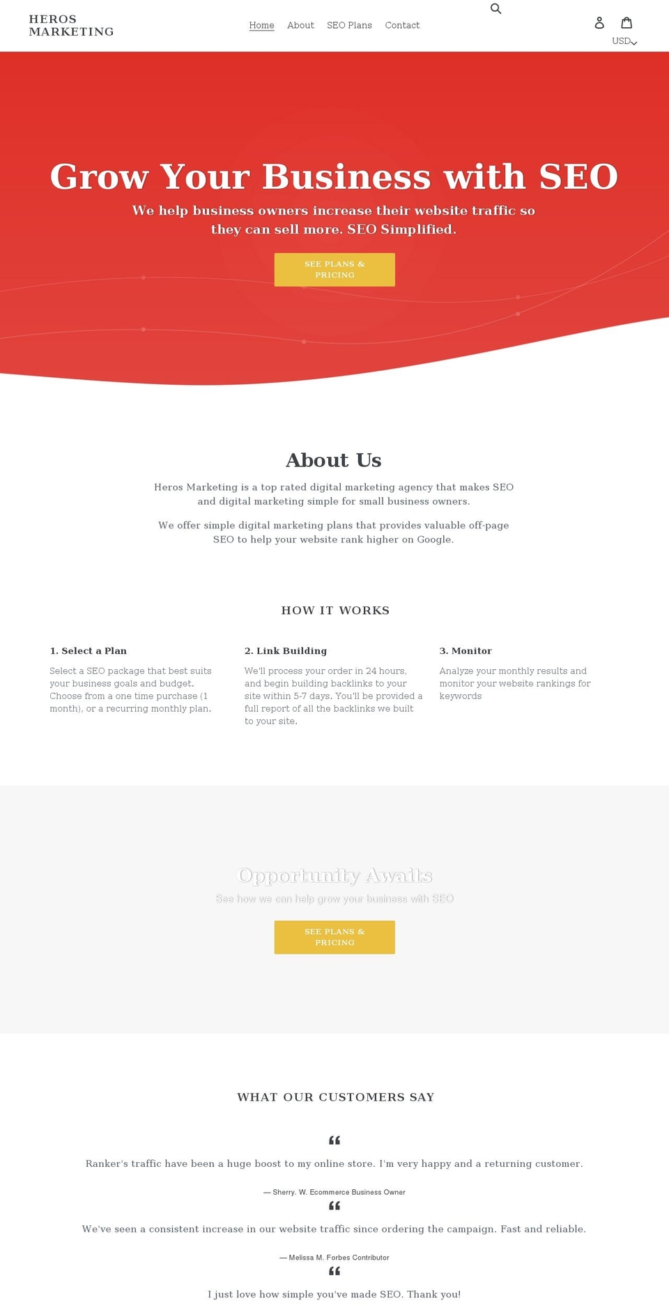 heros.me shopify website screenshot