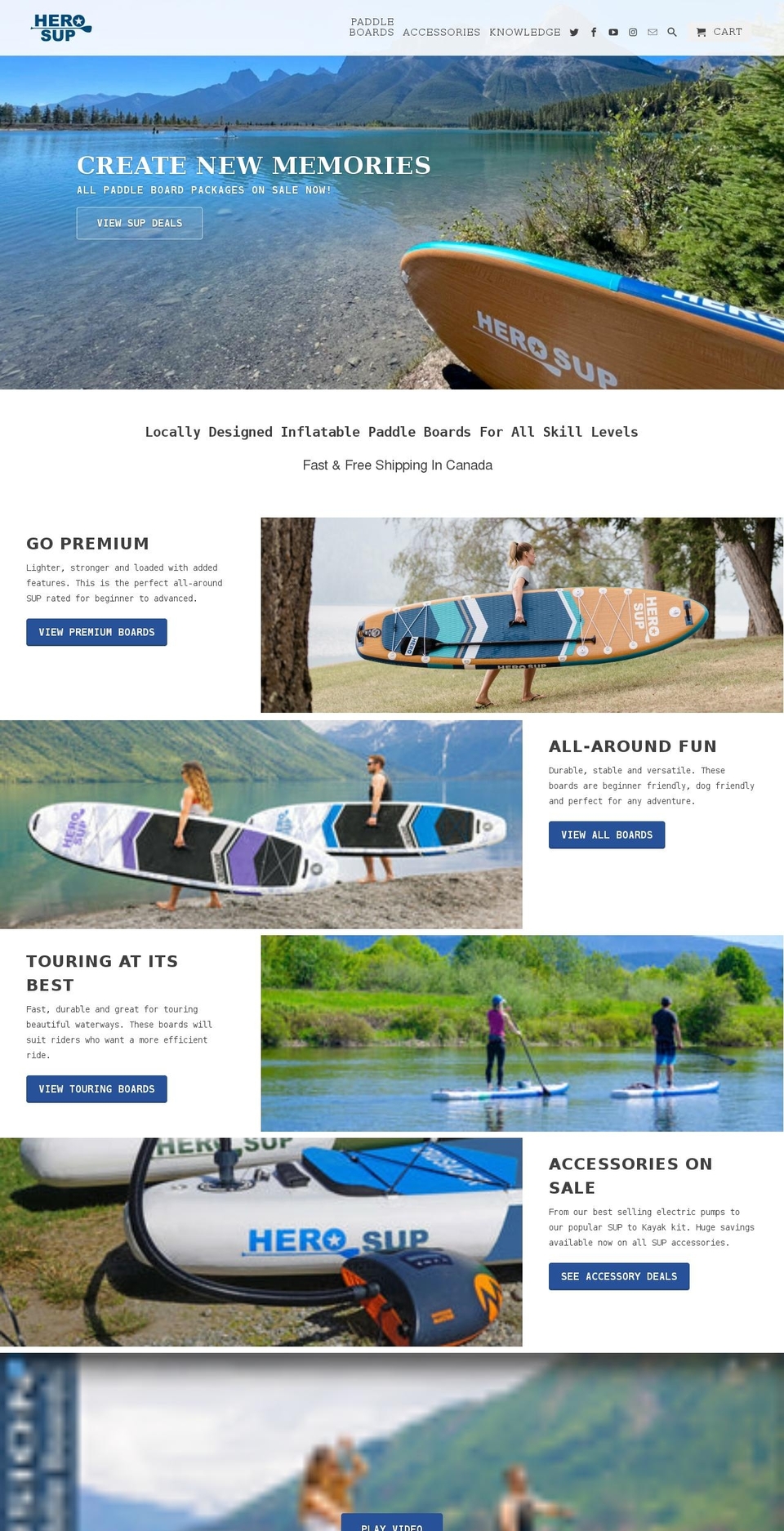 herosup.ca shopify website screenshot