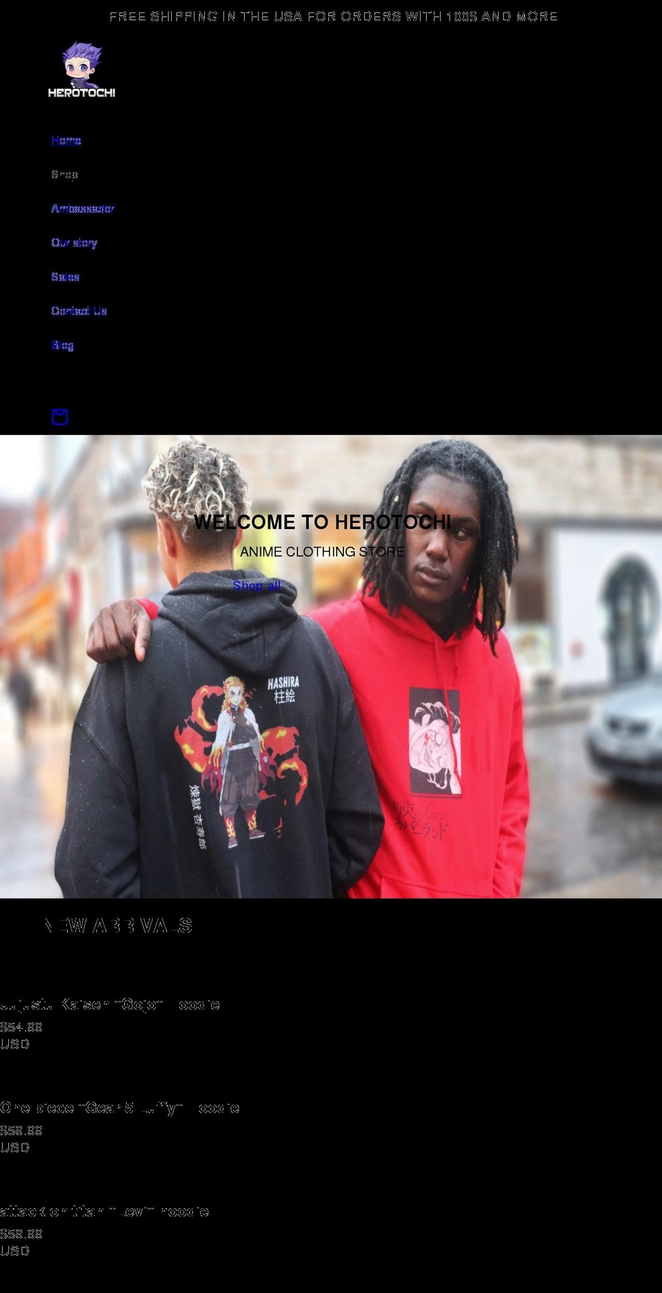 herotochi.com shopify website screenshot