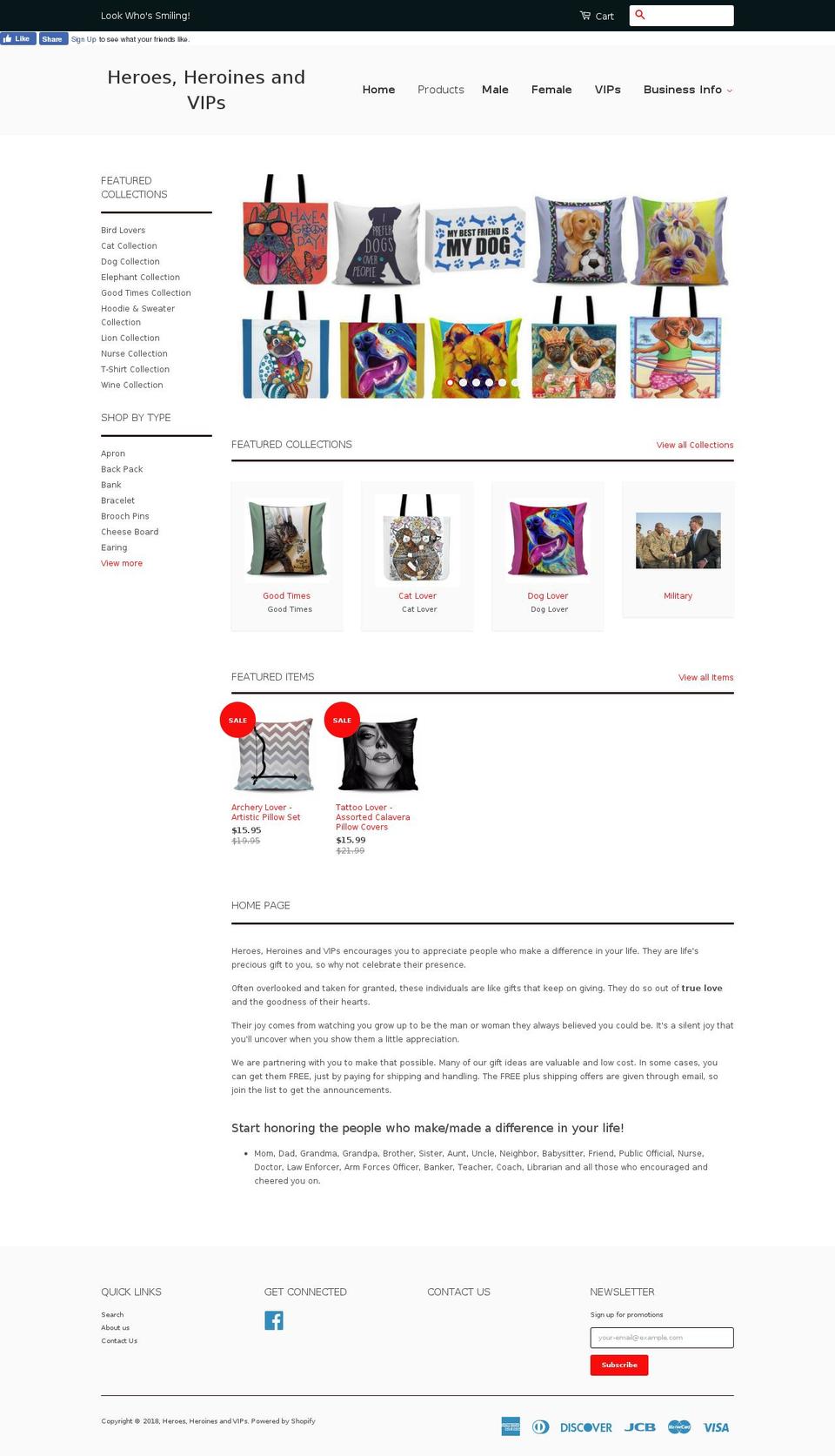 herovipshop.com — Shopify storefront screenshot