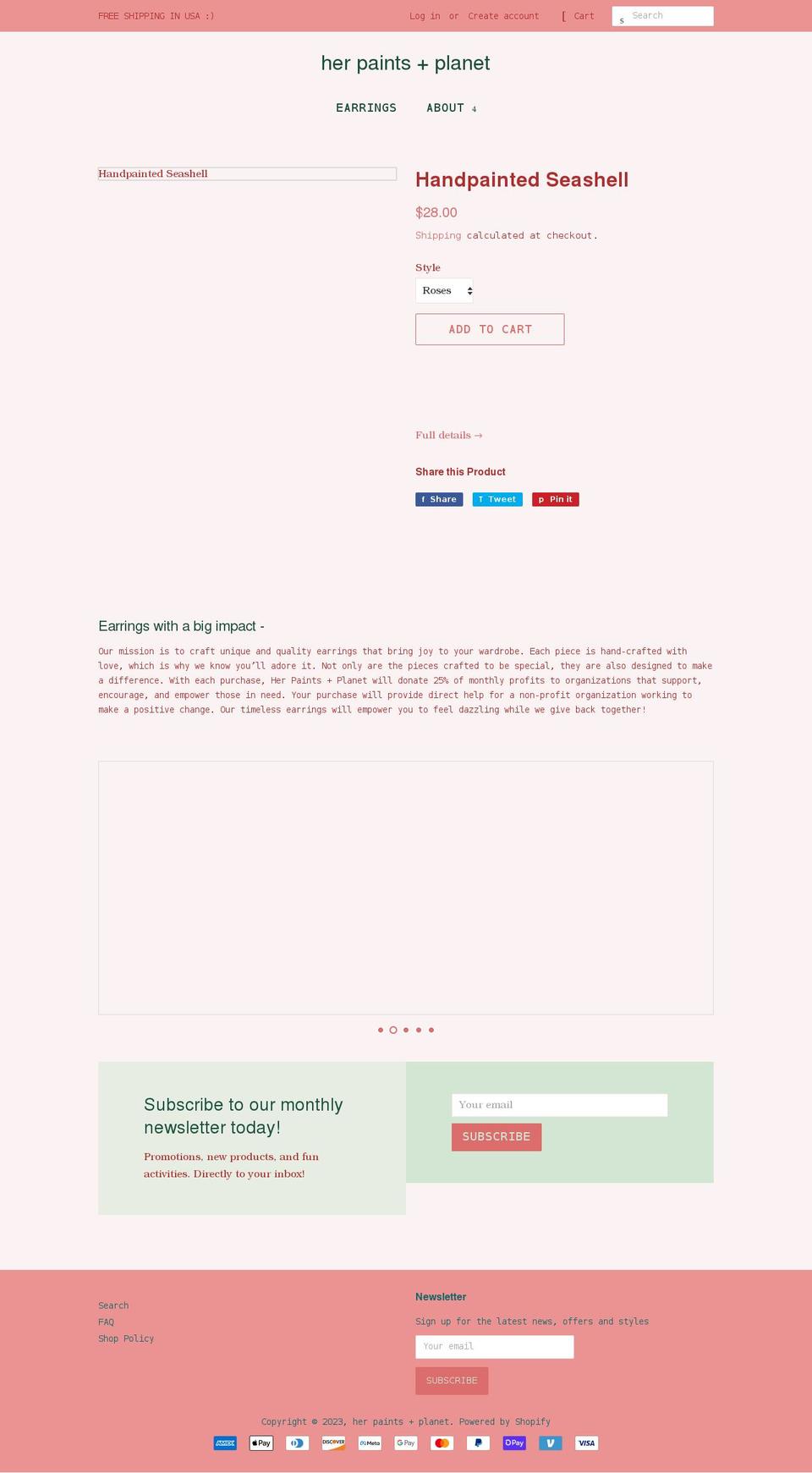 herpaintsandplanet.com shopify website screenshot