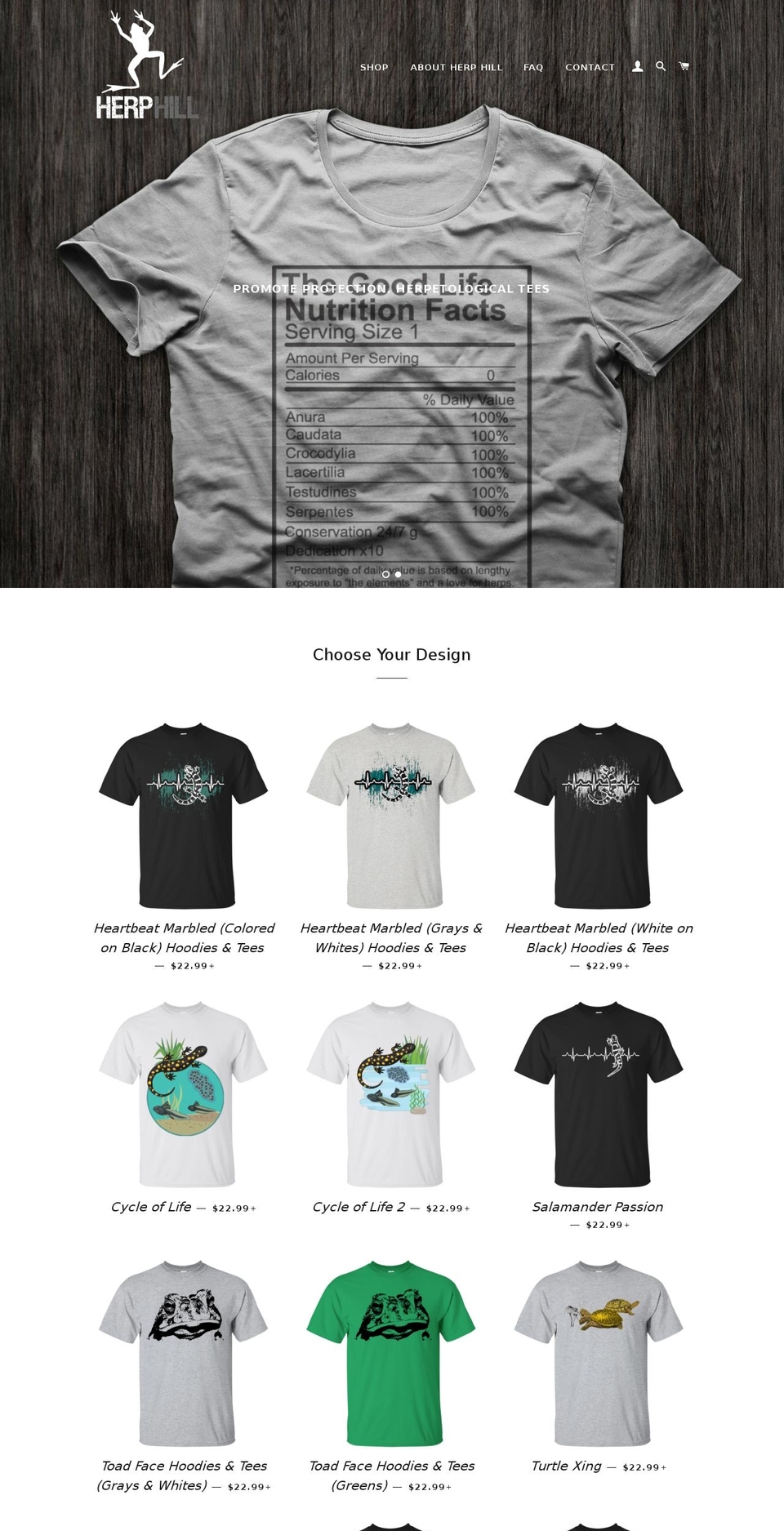 herphill.com shopify website screenshot