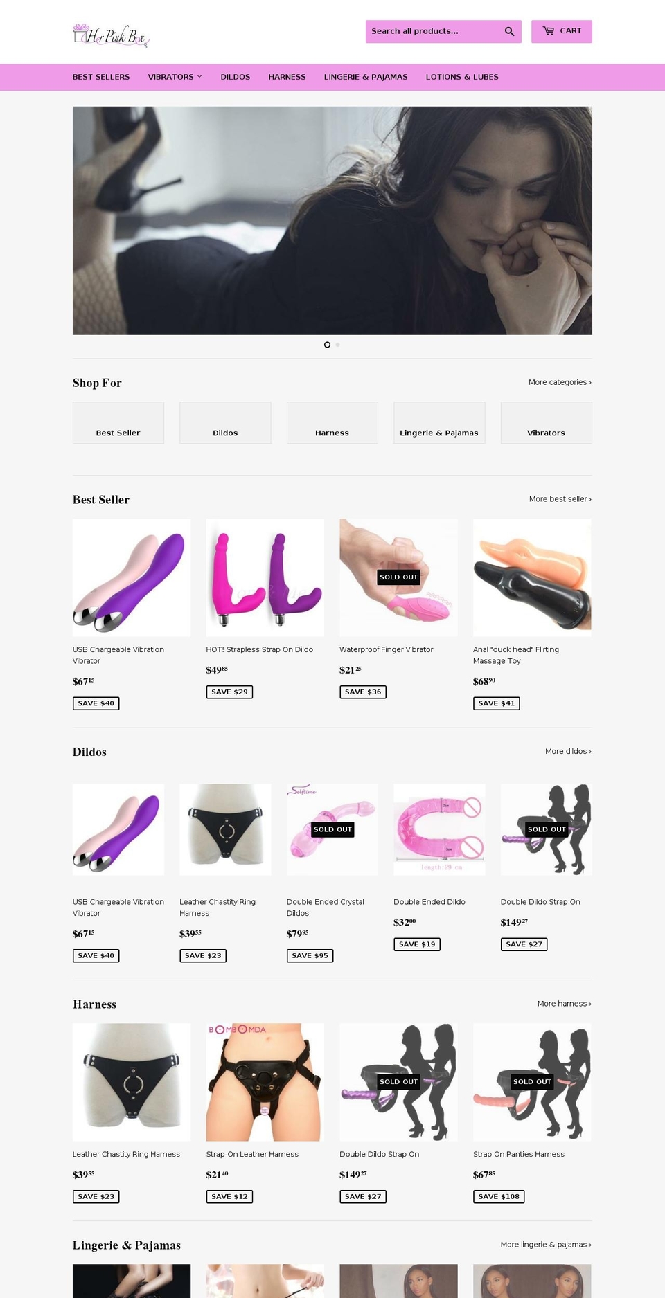 herpinkbox.com — Shopify storefront screenshot