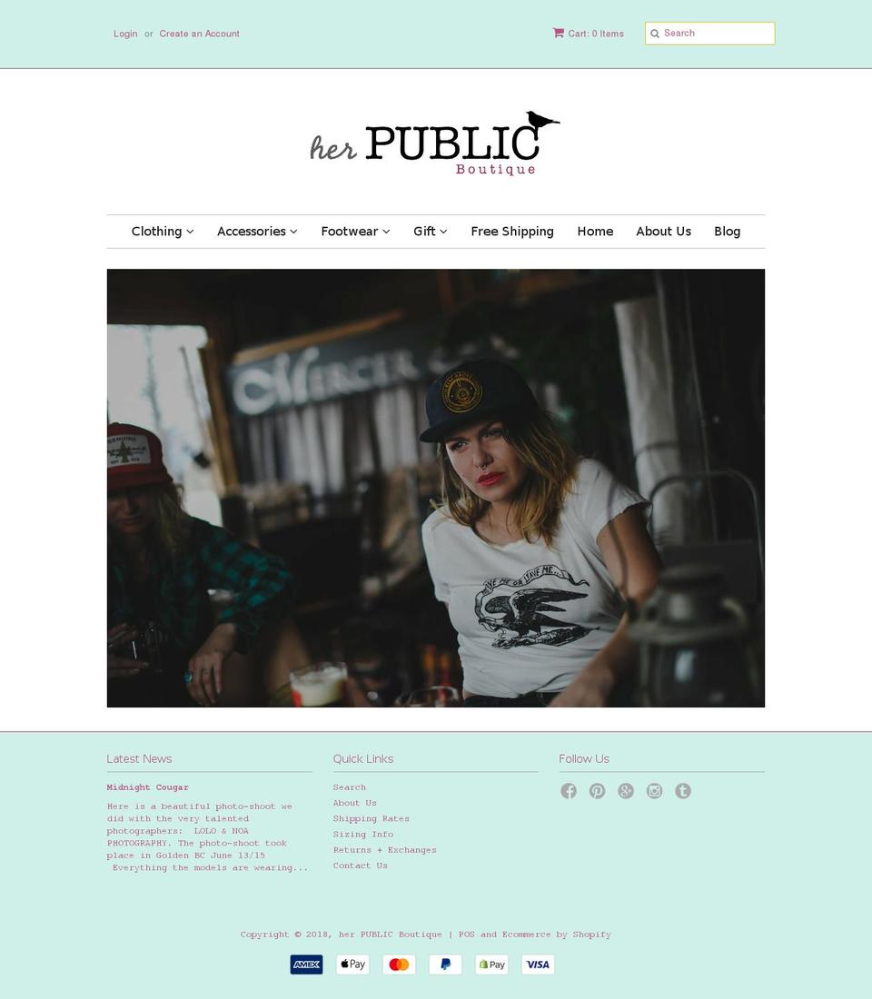 herpublic.com shopify website screenshot