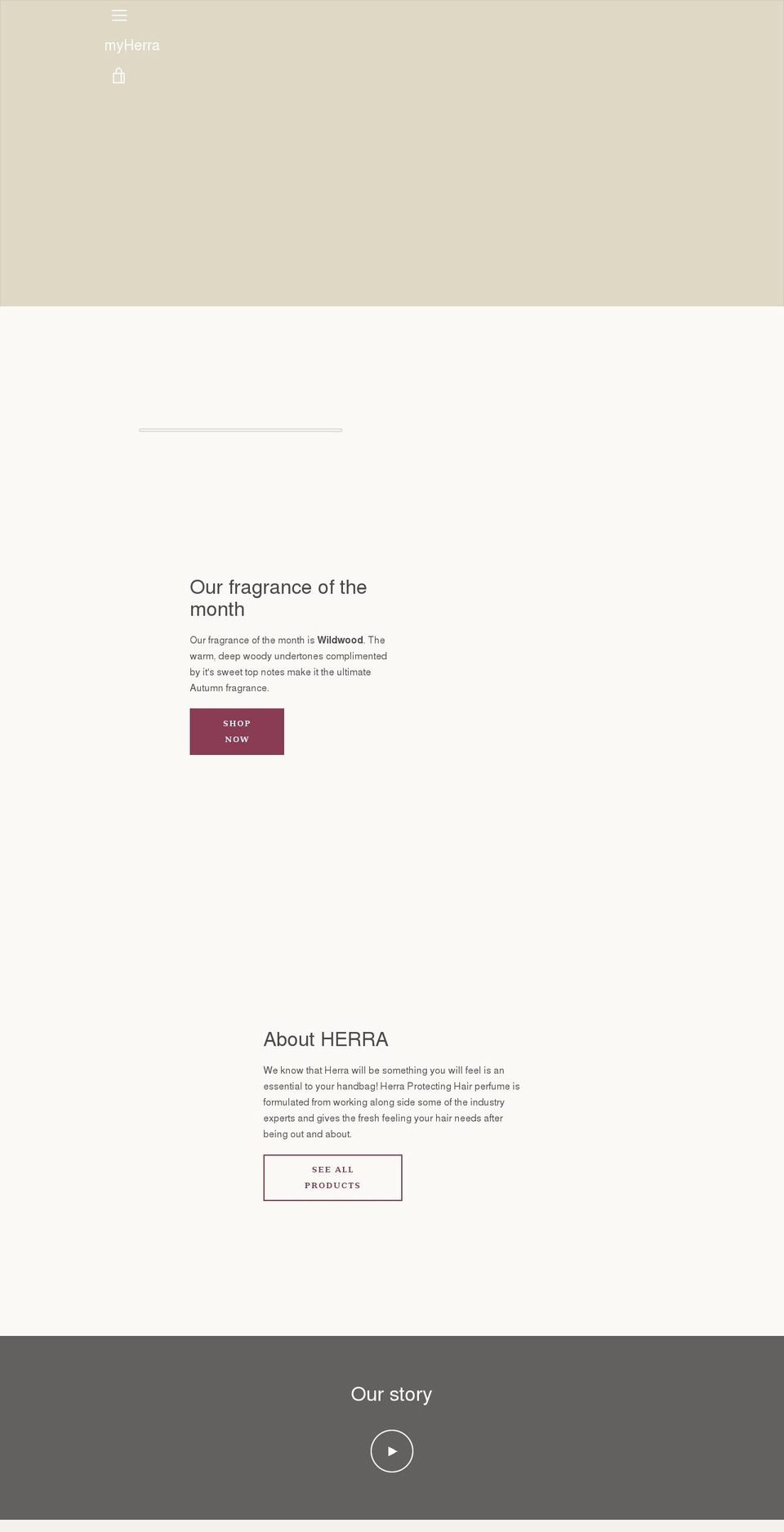 herra.com shopify website screenshot
