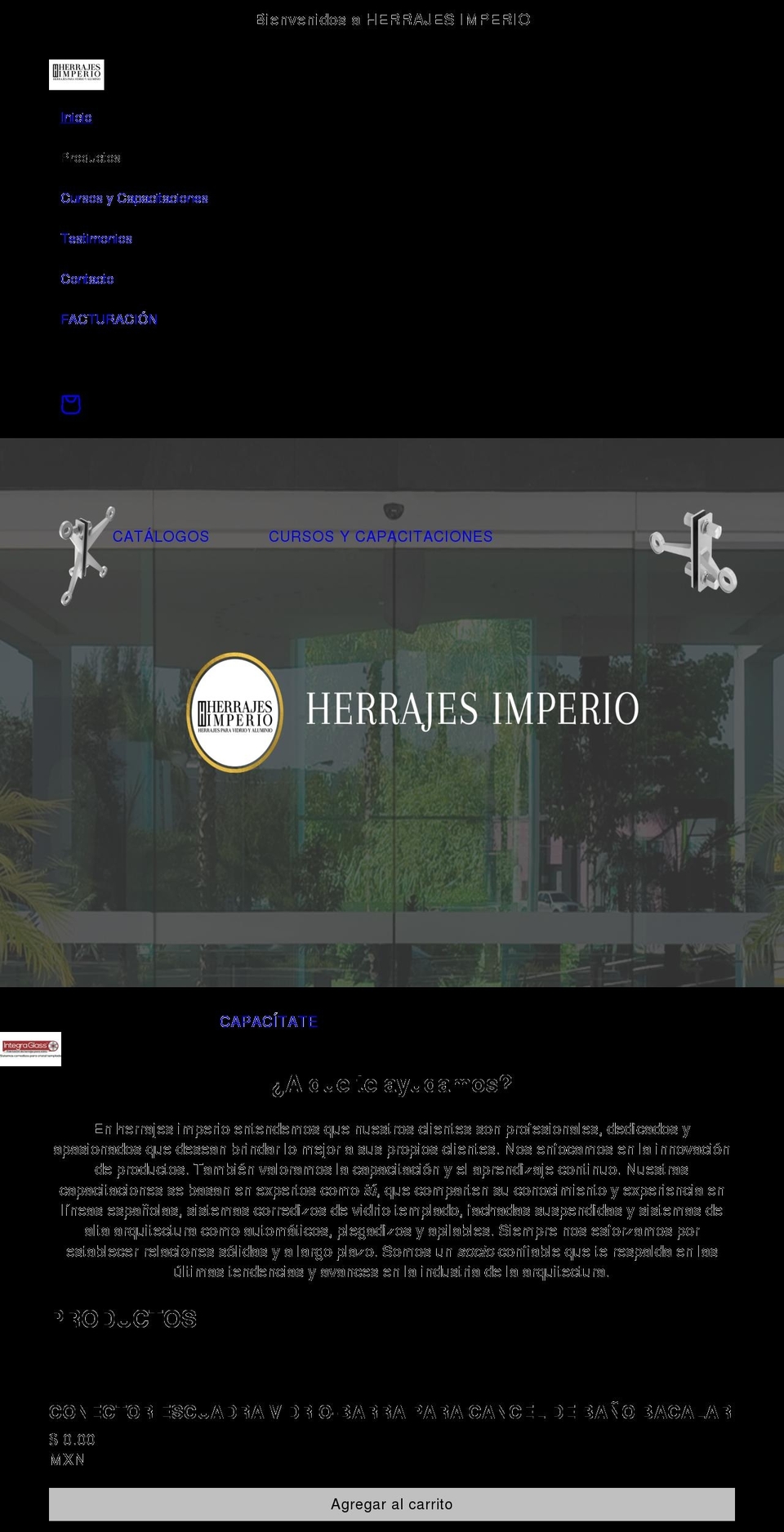 herrajesimperio.com shopify website screenshot