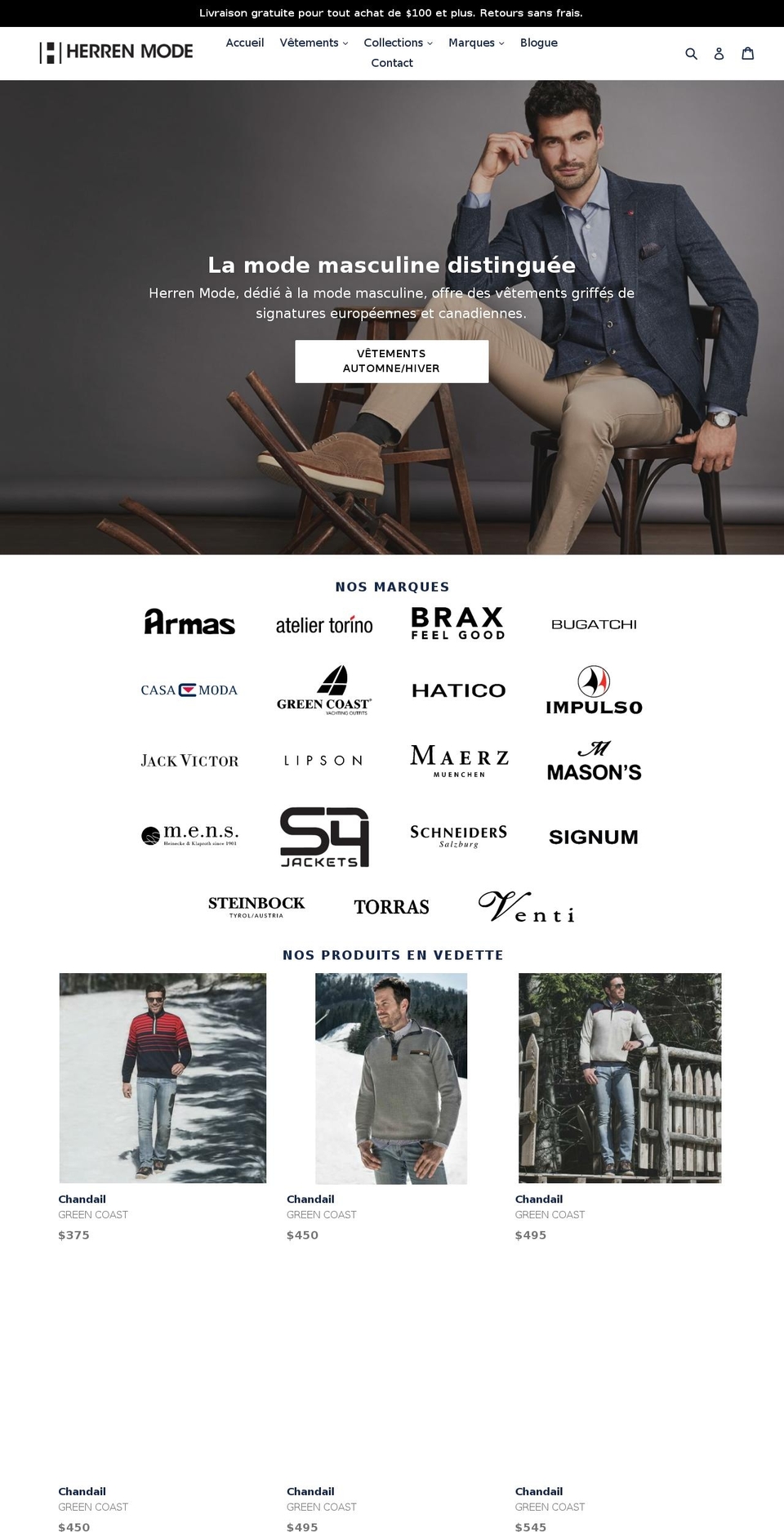 herrenmode.ca shopify website screenshot