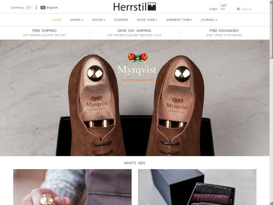 herrstil.se shopify website screenshot