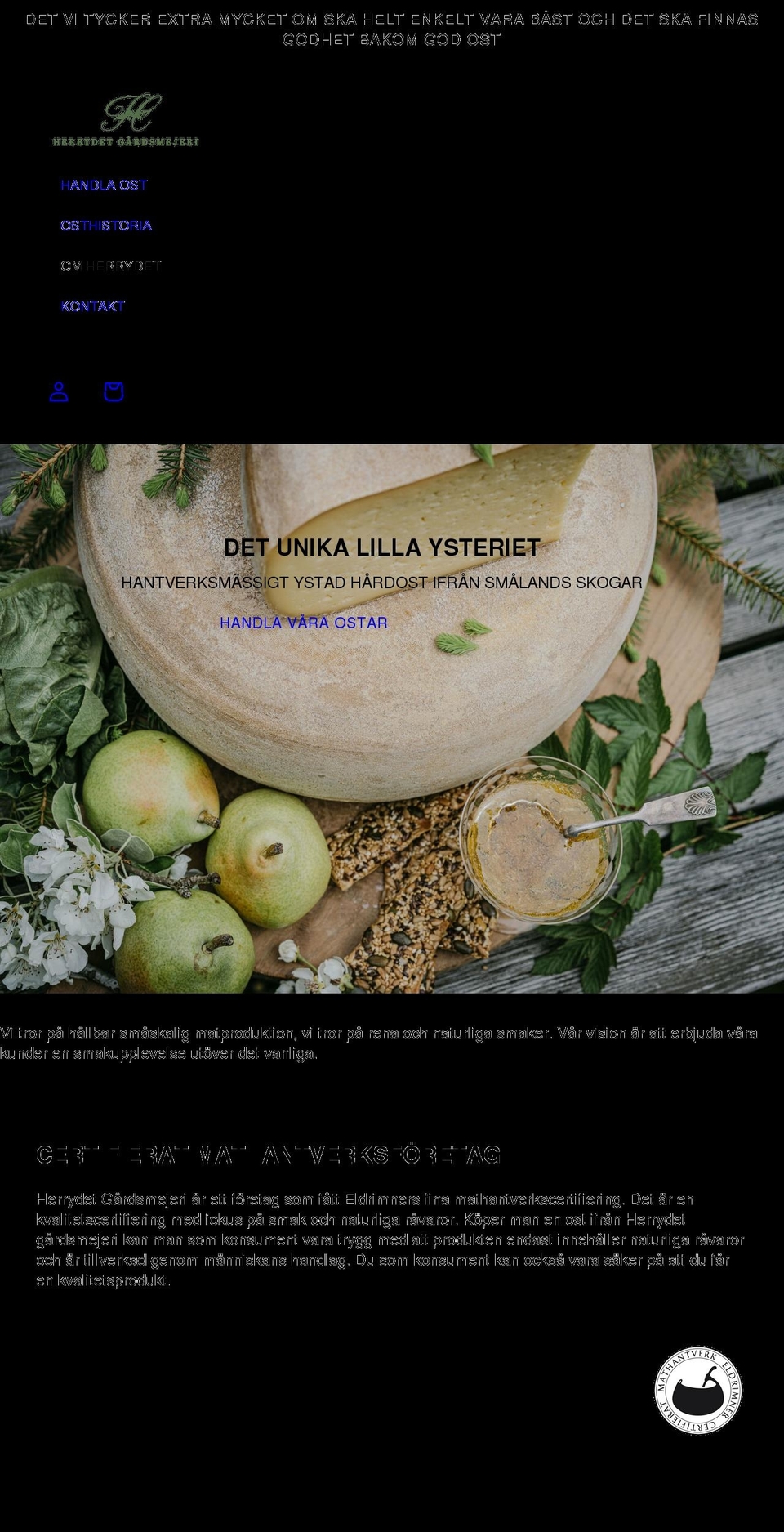 herrydet.se shopify website screenshot