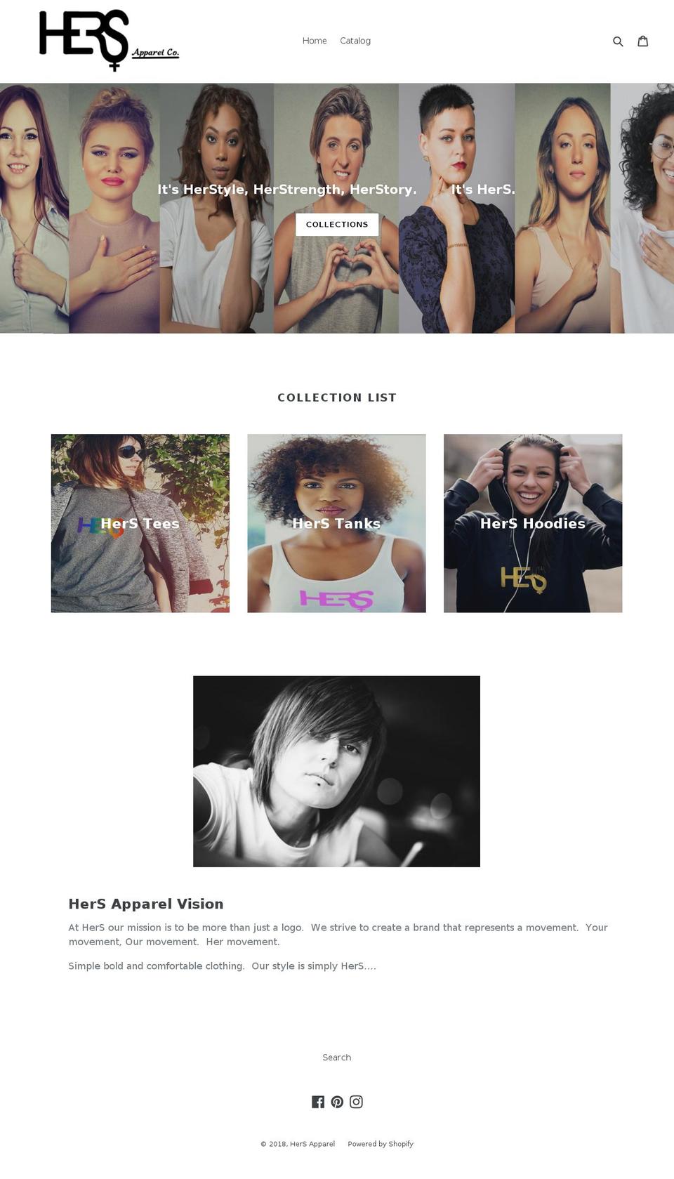 hersapparel.com — Shopify storefront screenshot