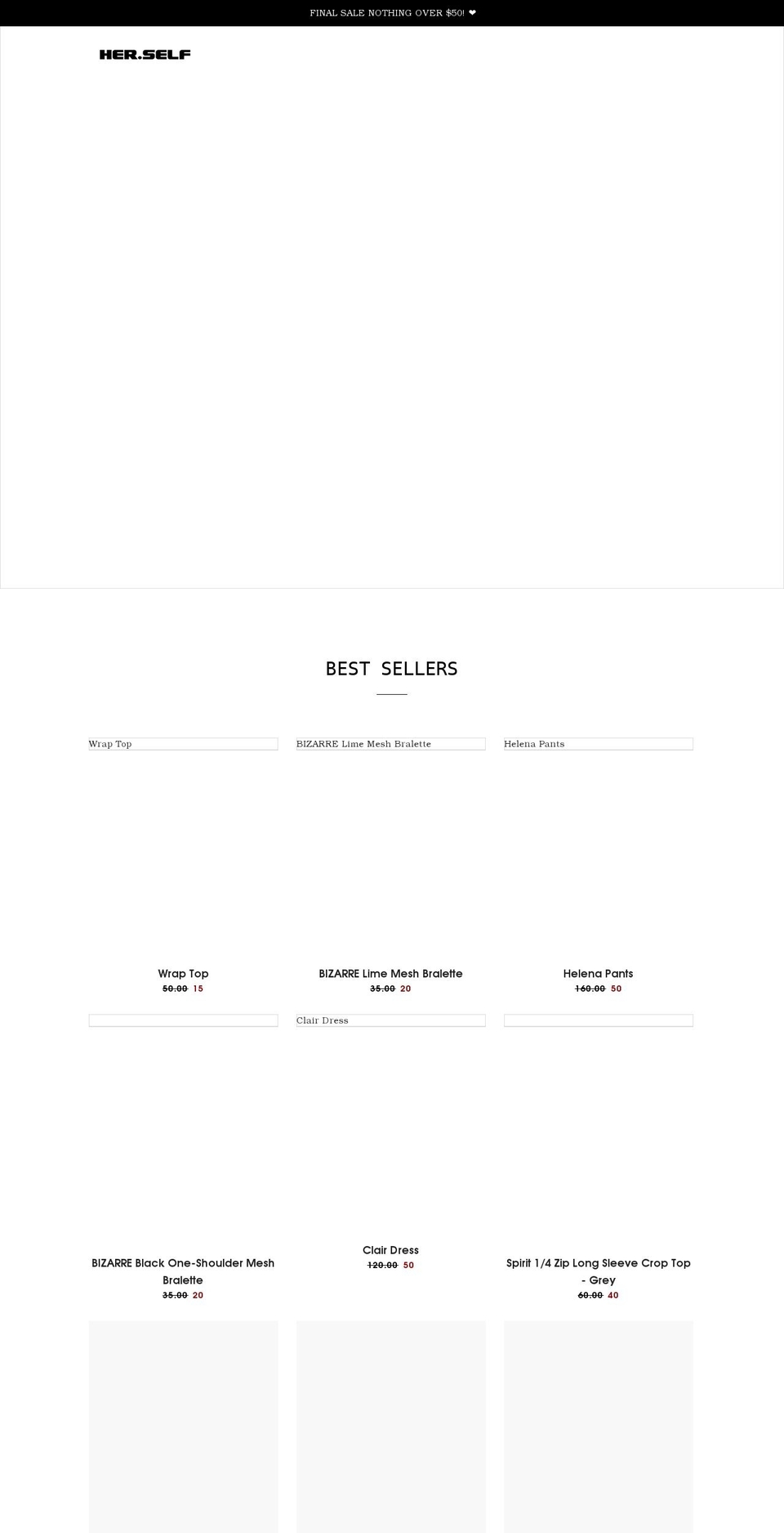 herselfstore.com shopify website screenshot
