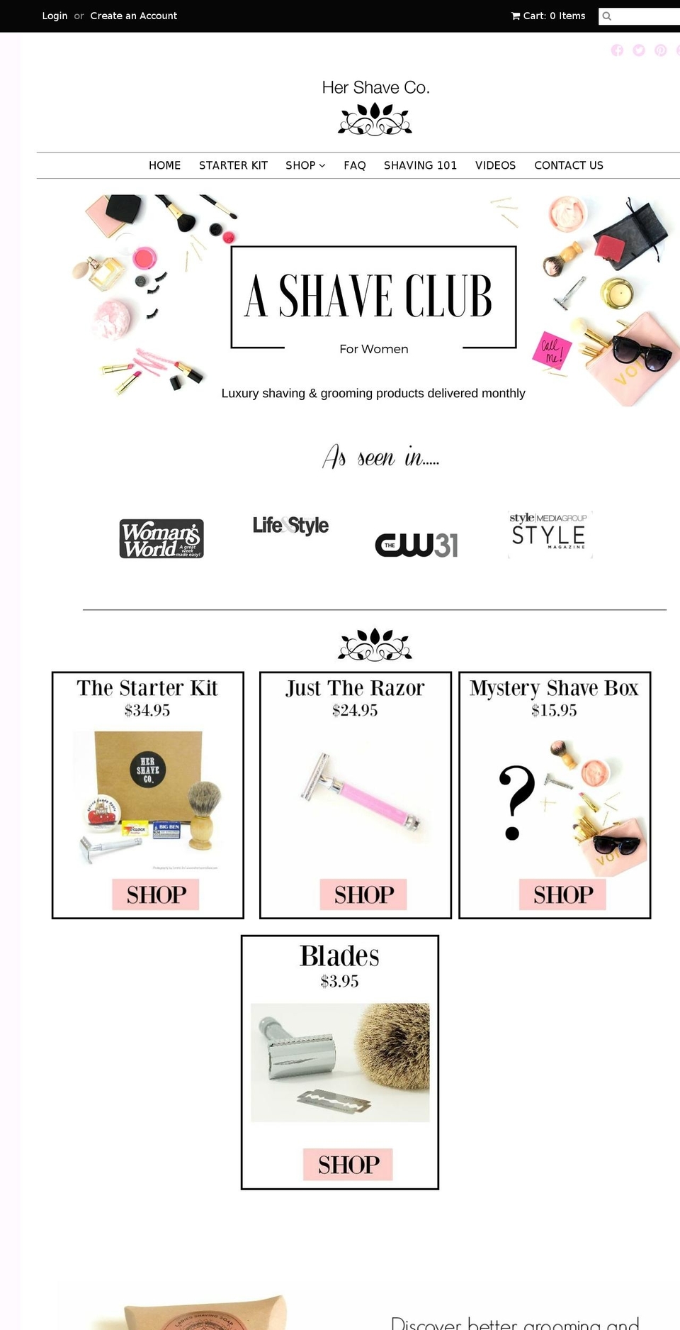 hershaveco.com shopify website screenshot
