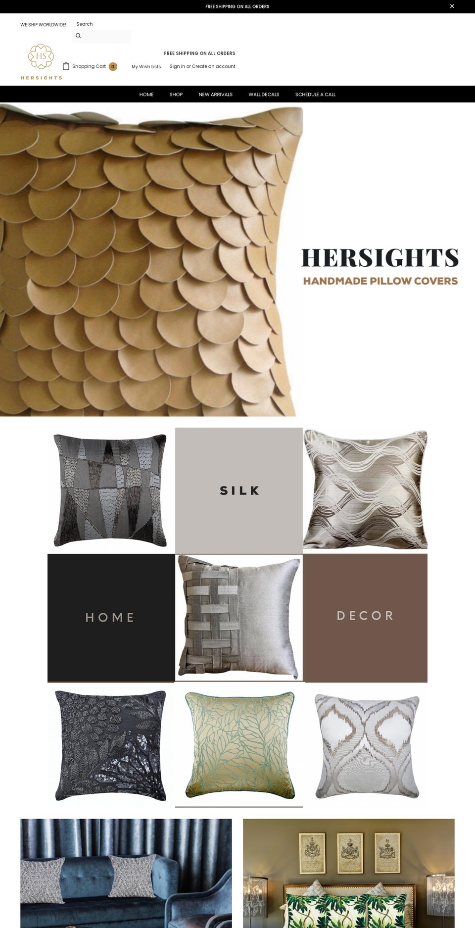 hersights.com shopify website screenshot