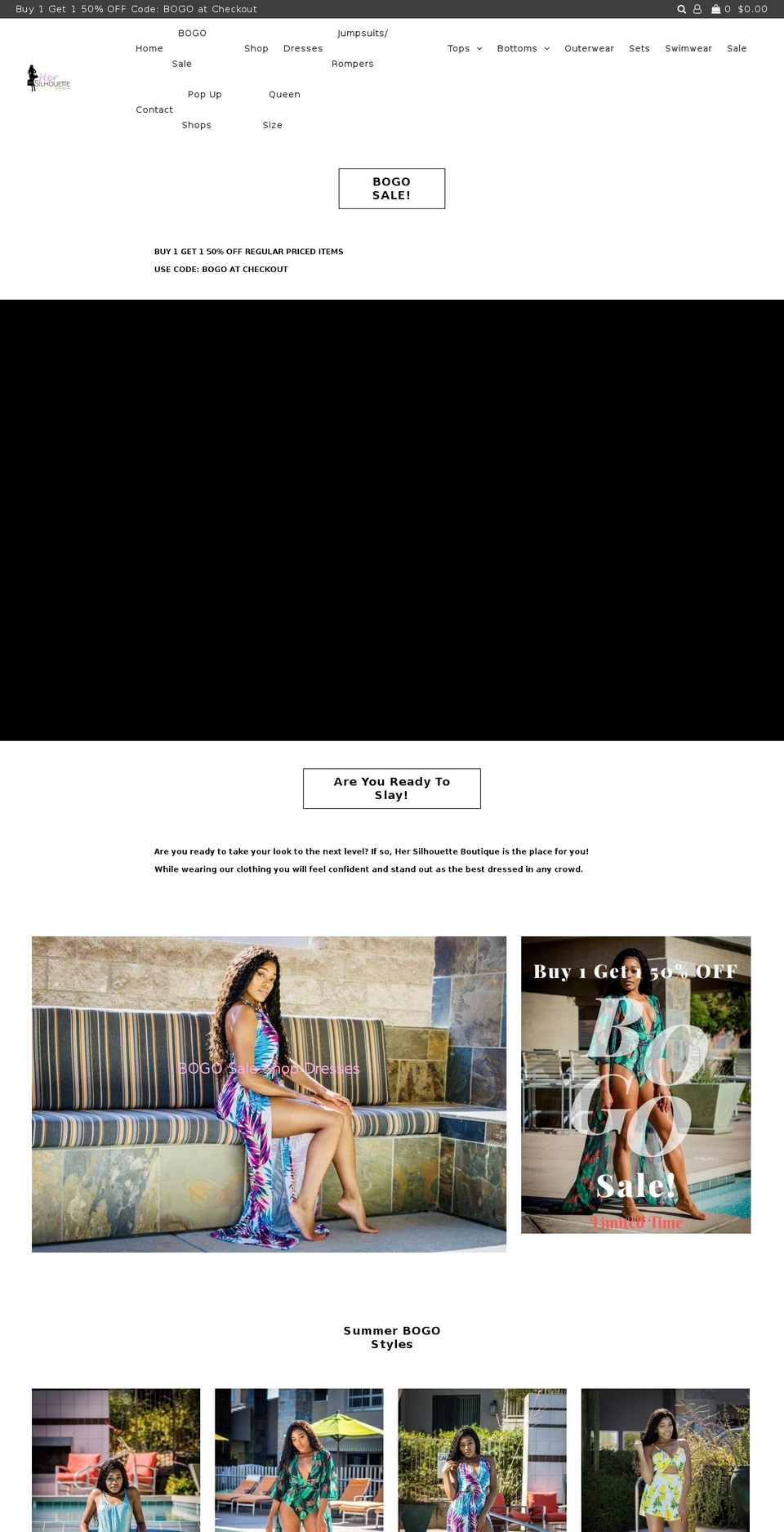 hersilhouetteboutique.com — Shopify storefront screenshot