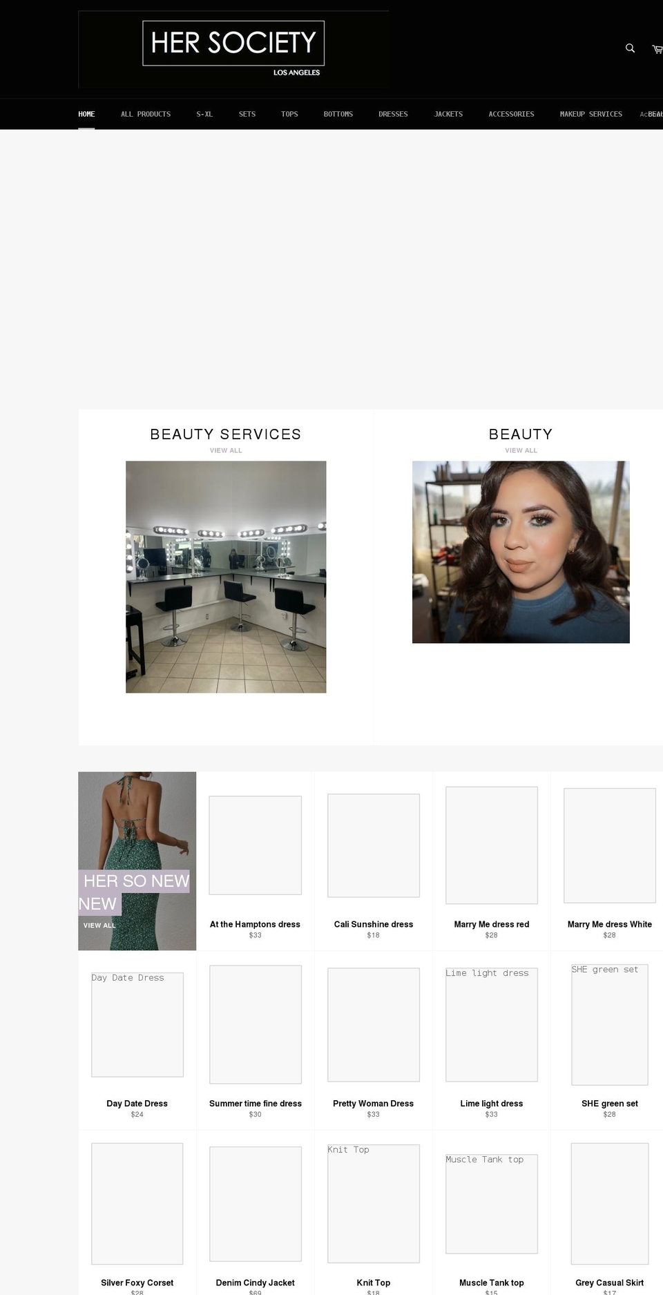 hersocietyla.com shopify website screenshot