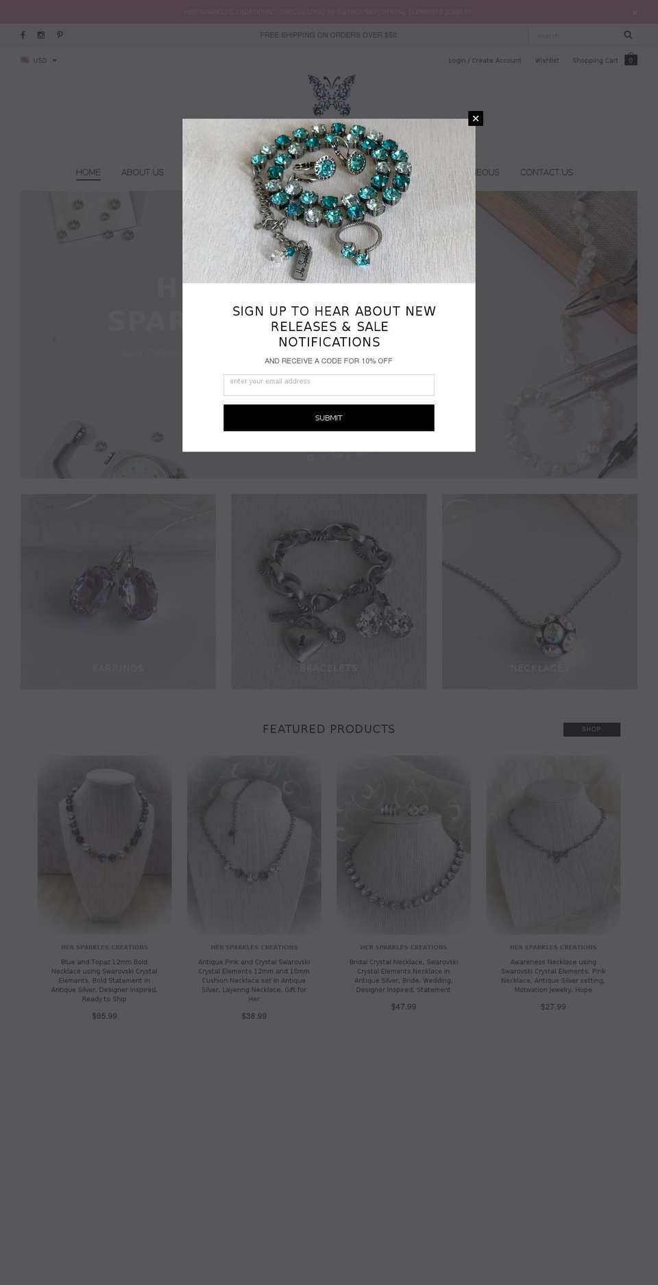 fashiondable-1-0-0-sections-ready Shopify theme site example hersparkles.com