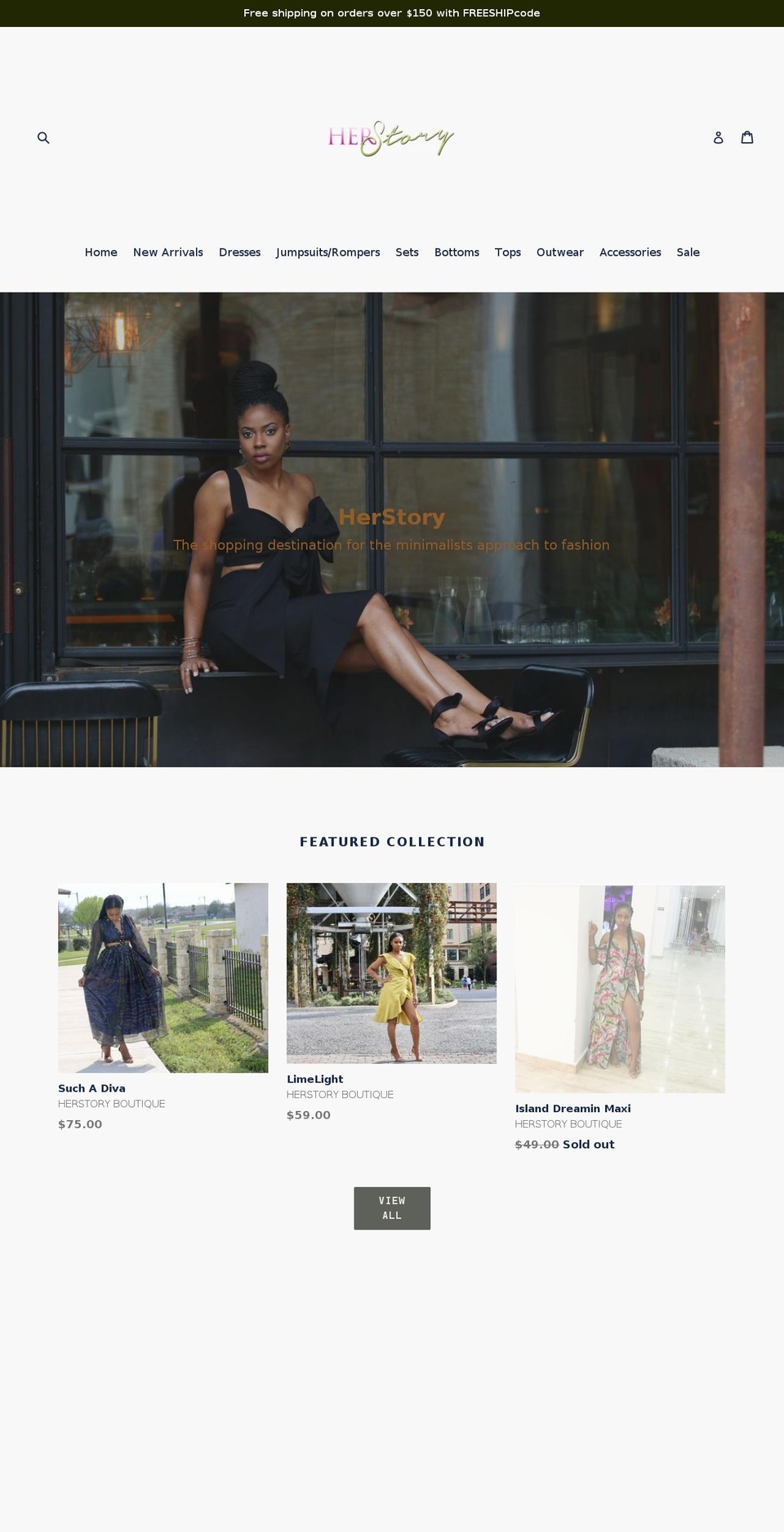 herstorysa.com — Shopify storefront screenshot
