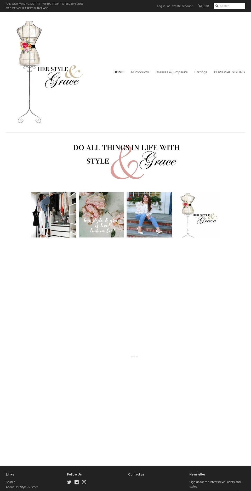 inspire Shopify theme site example herstyleandgrace.com