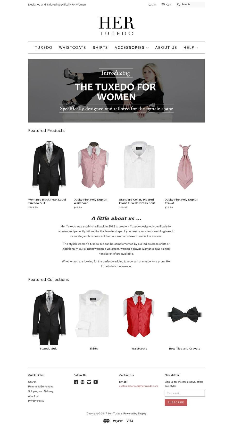 hertuxedo.com shopify website screenshot