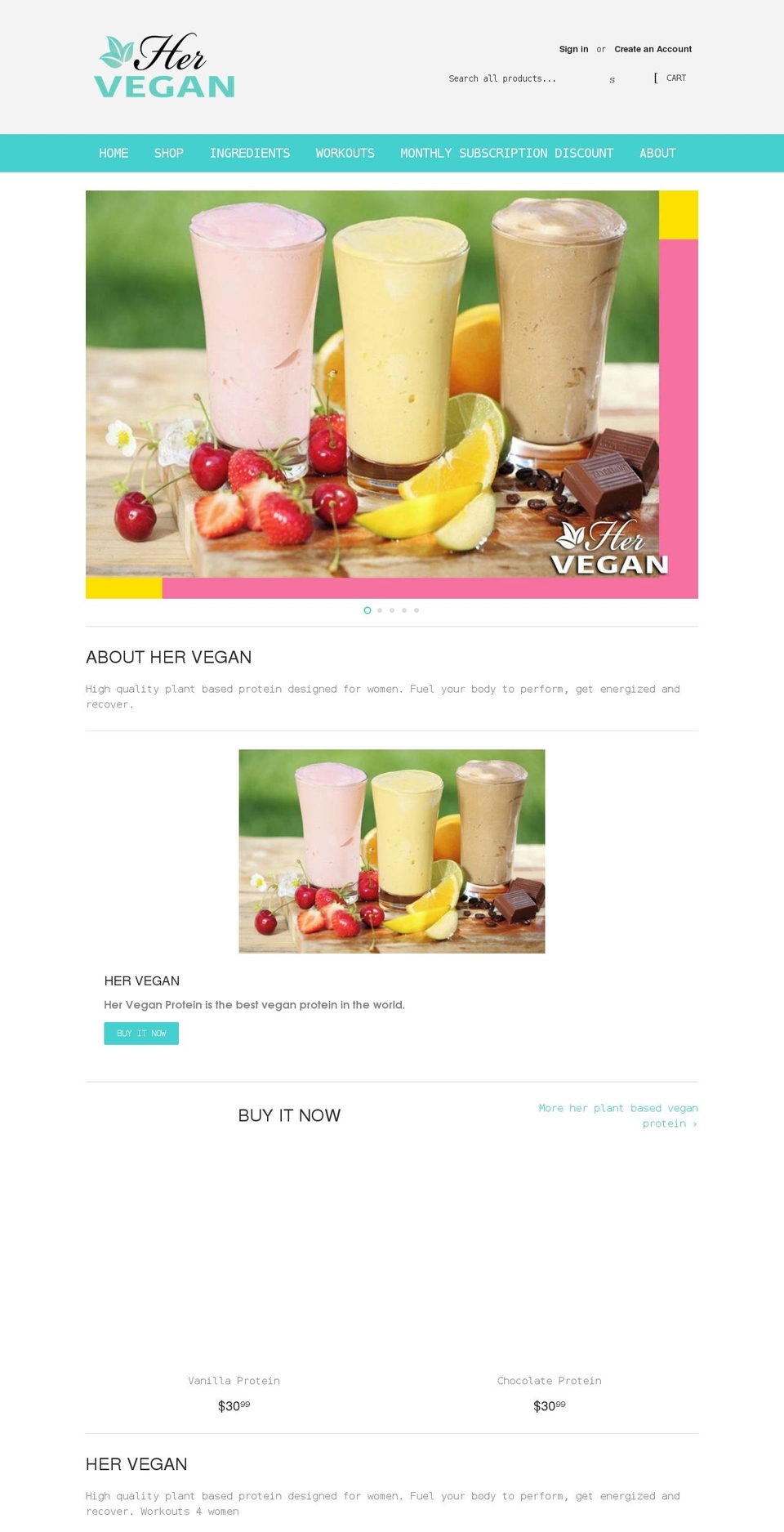 hervegan.com shopify website screenshot