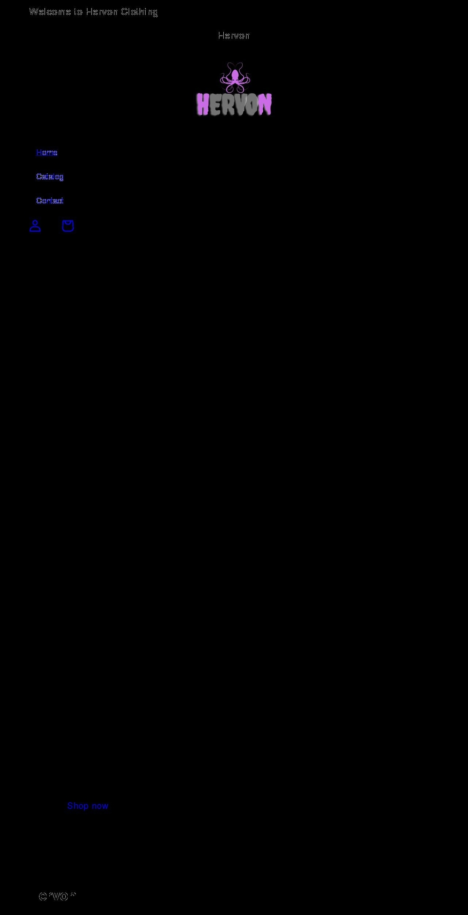 hervon.net shopify website screenshot