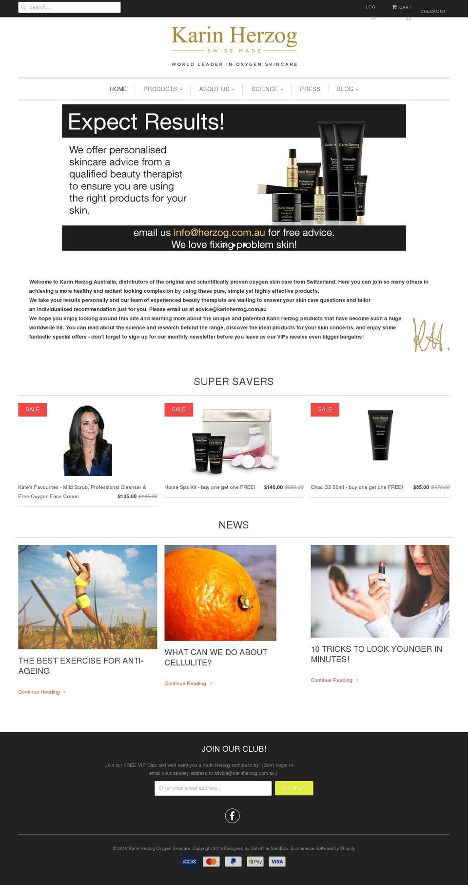 herzog.com.au shopify website screenshot