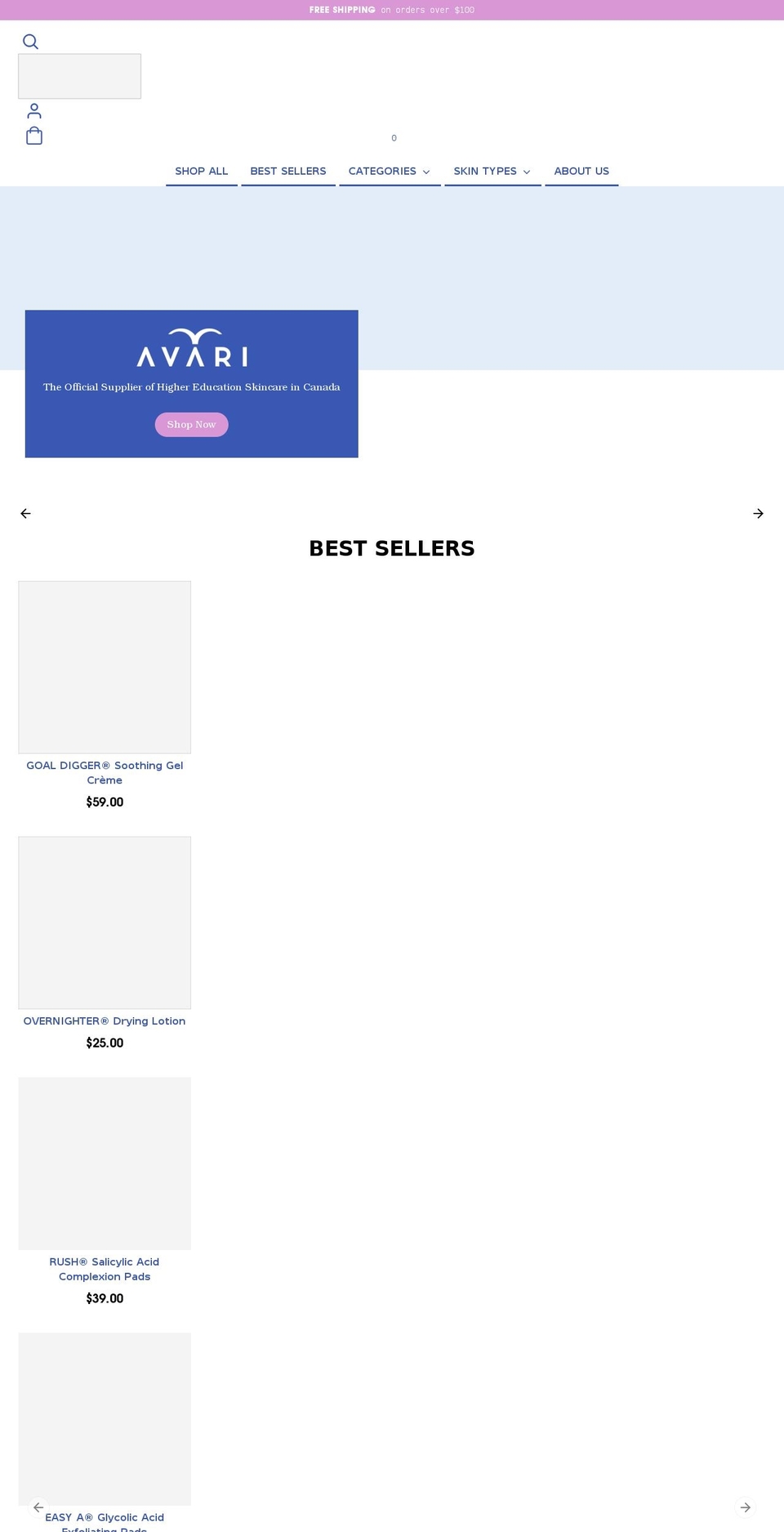 hescanada.ca shopify website screenshot