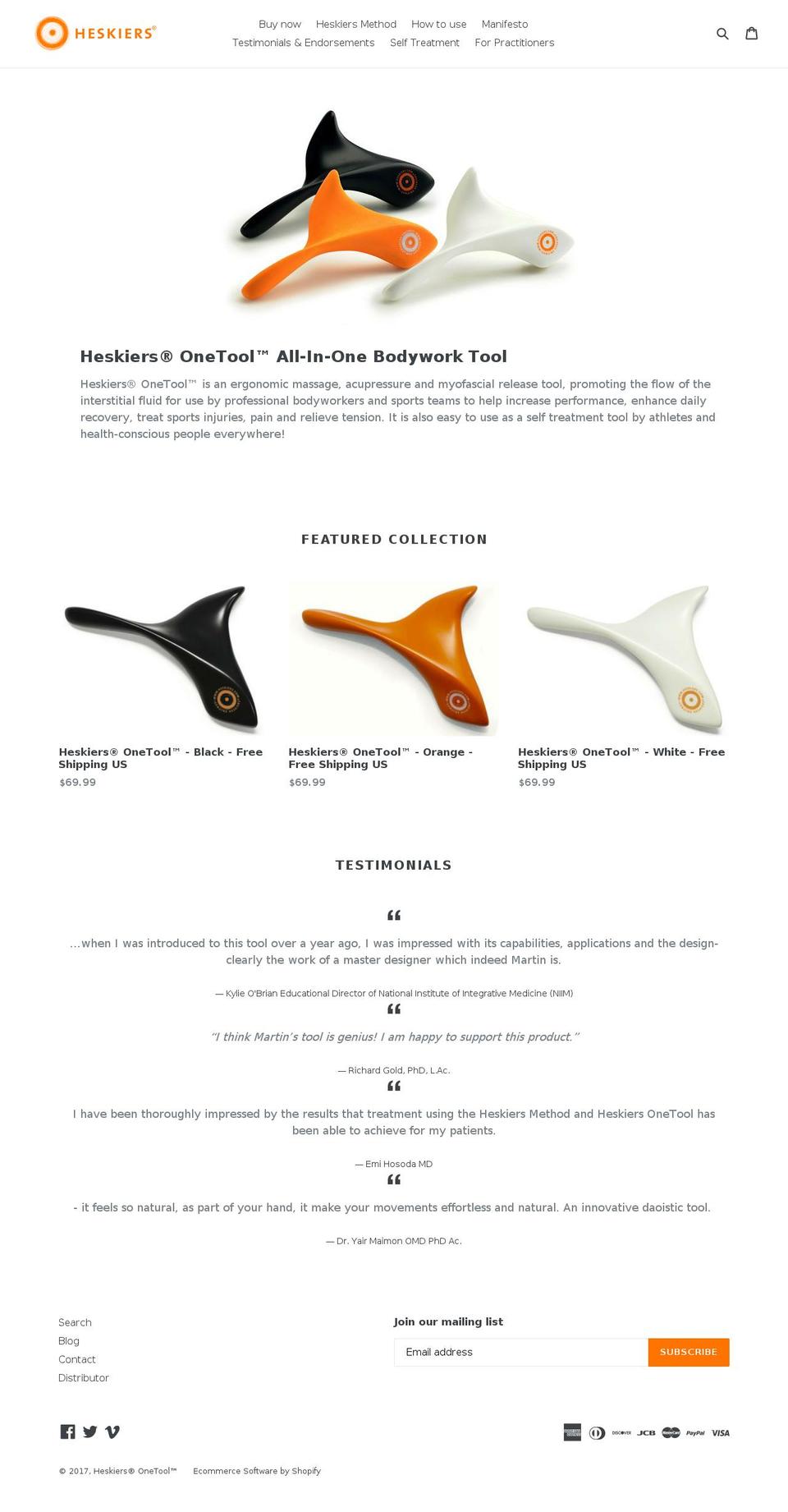 heskiers.com shopify website screenshot