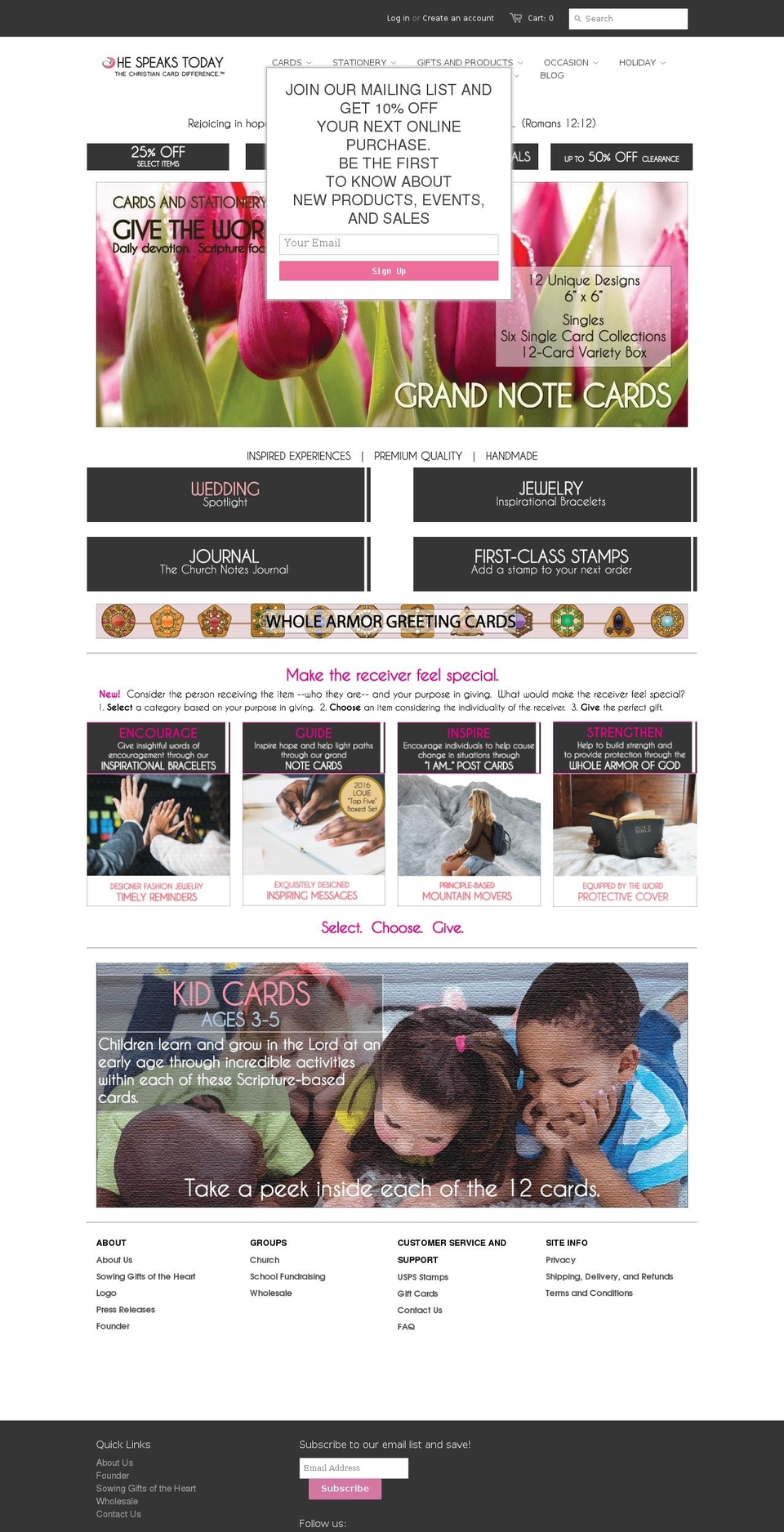 hespeakstoday.com shopify website screenshot