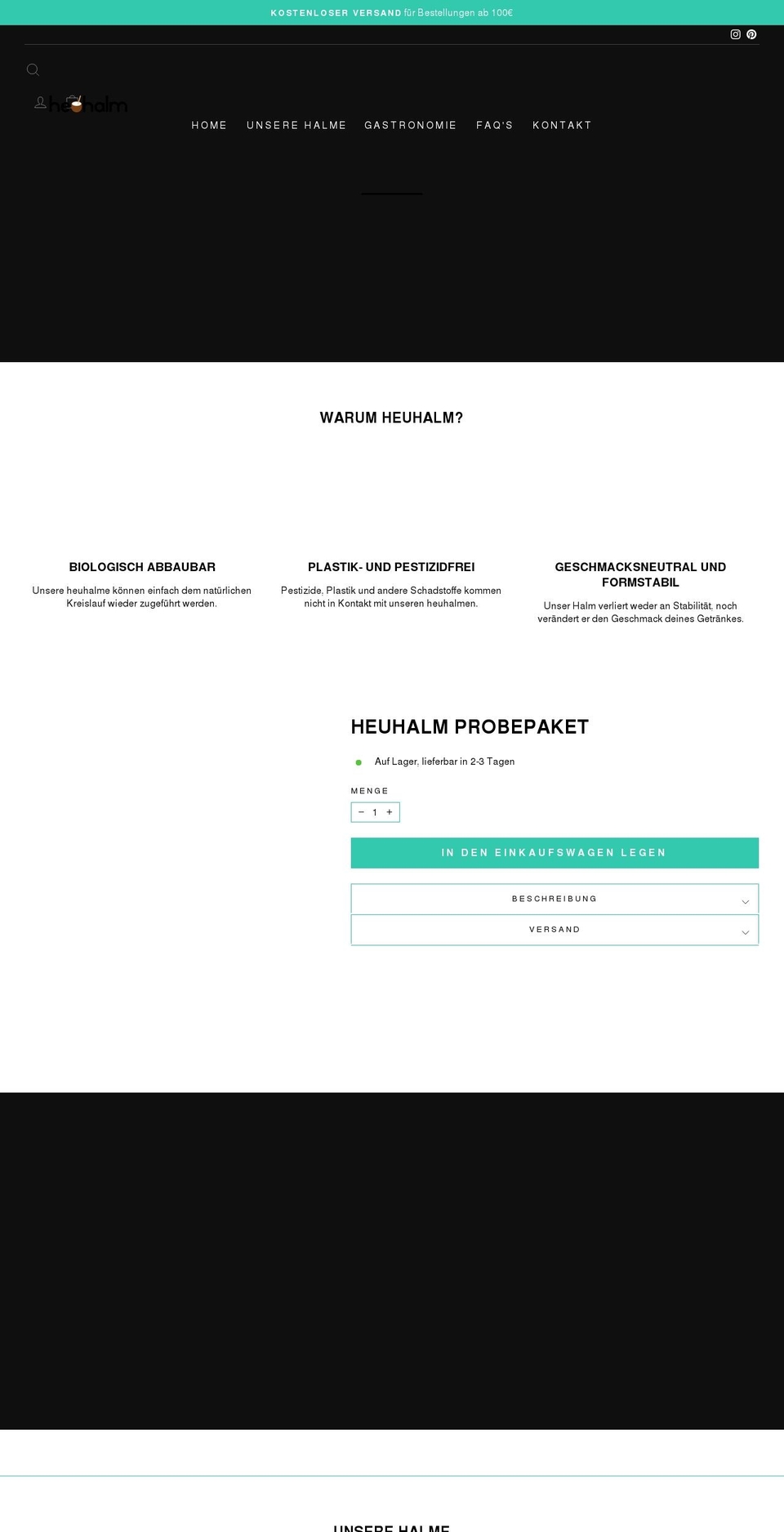 heuhalm.de shopify website screenshot