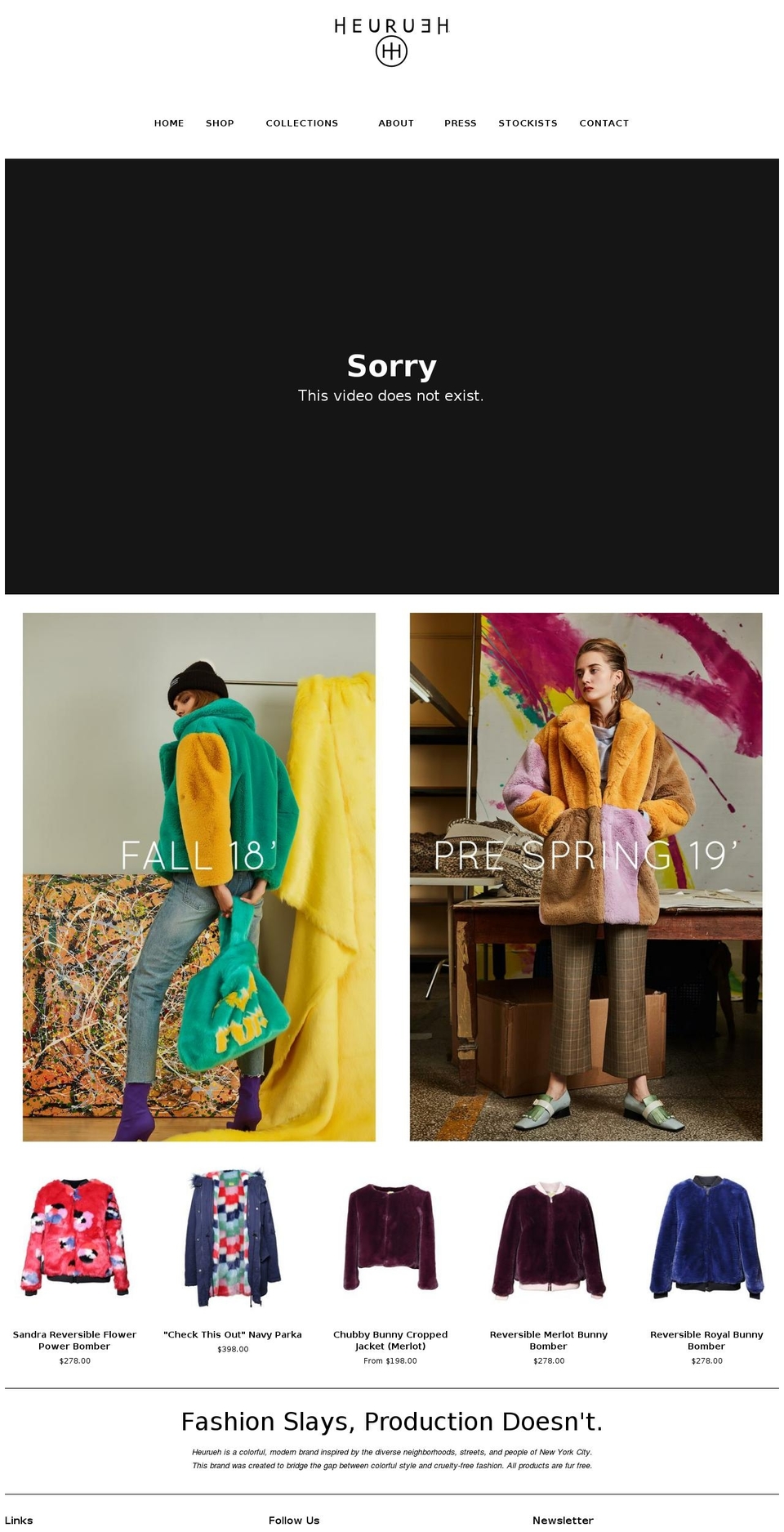 heurueh.com shopify website screenshot