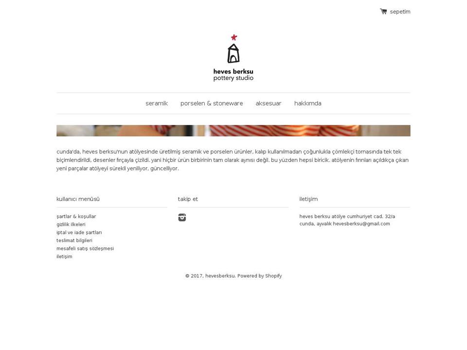 hevesberksu.com shopify website screenshot