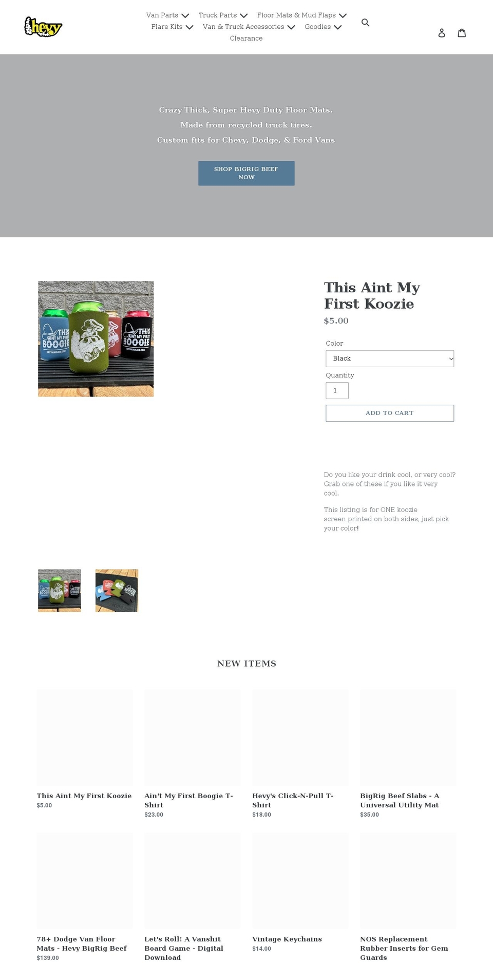 hevyhauling.com shopify website screenshot