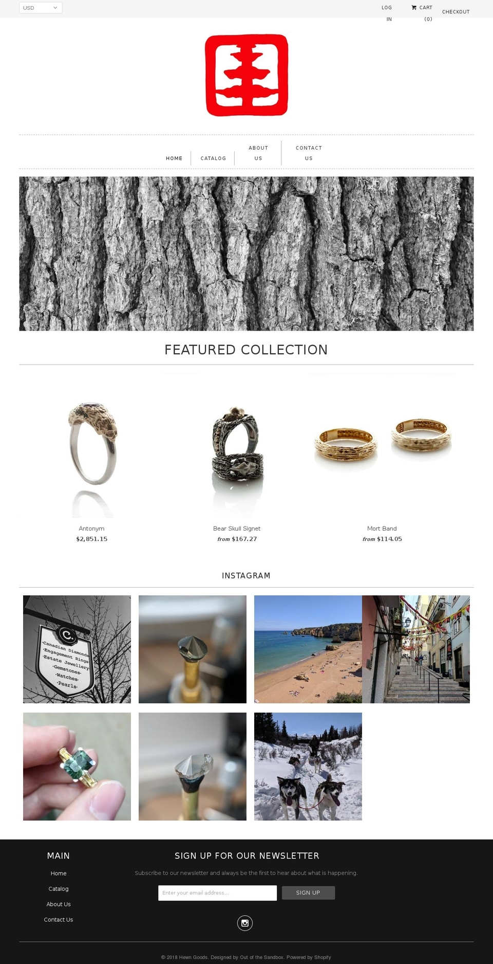 hewngoods.com — Shopify storefront screenshot