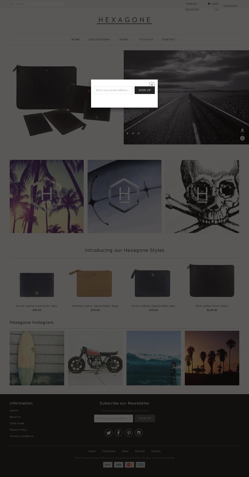 hexagone-official.com shopify website screenshot