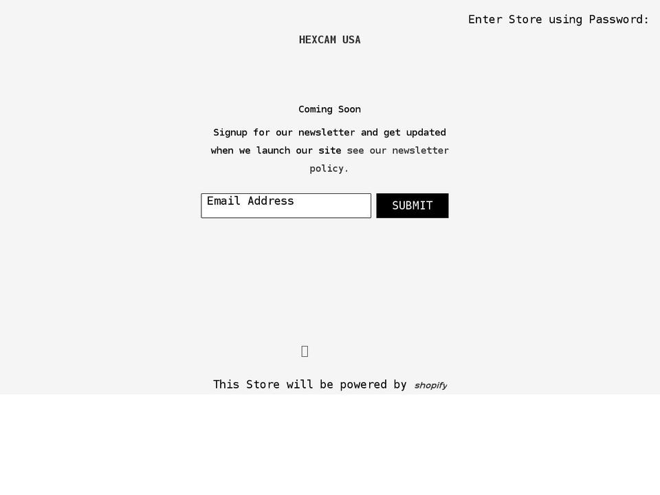 hexcam-usa.myshopify.com shopify website screenshot