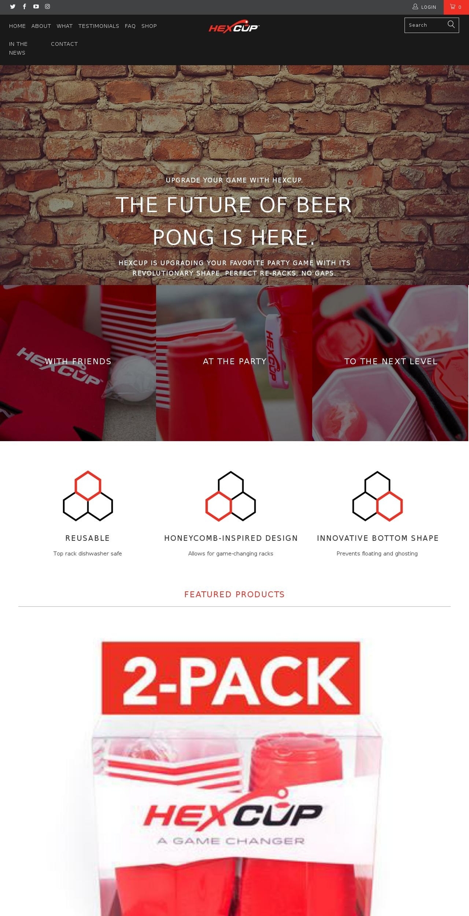 hexcup.com shopify website screenshot
