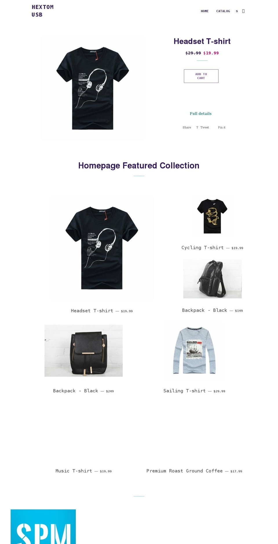 hextom-usb.myshopify.com shopify website screenshot