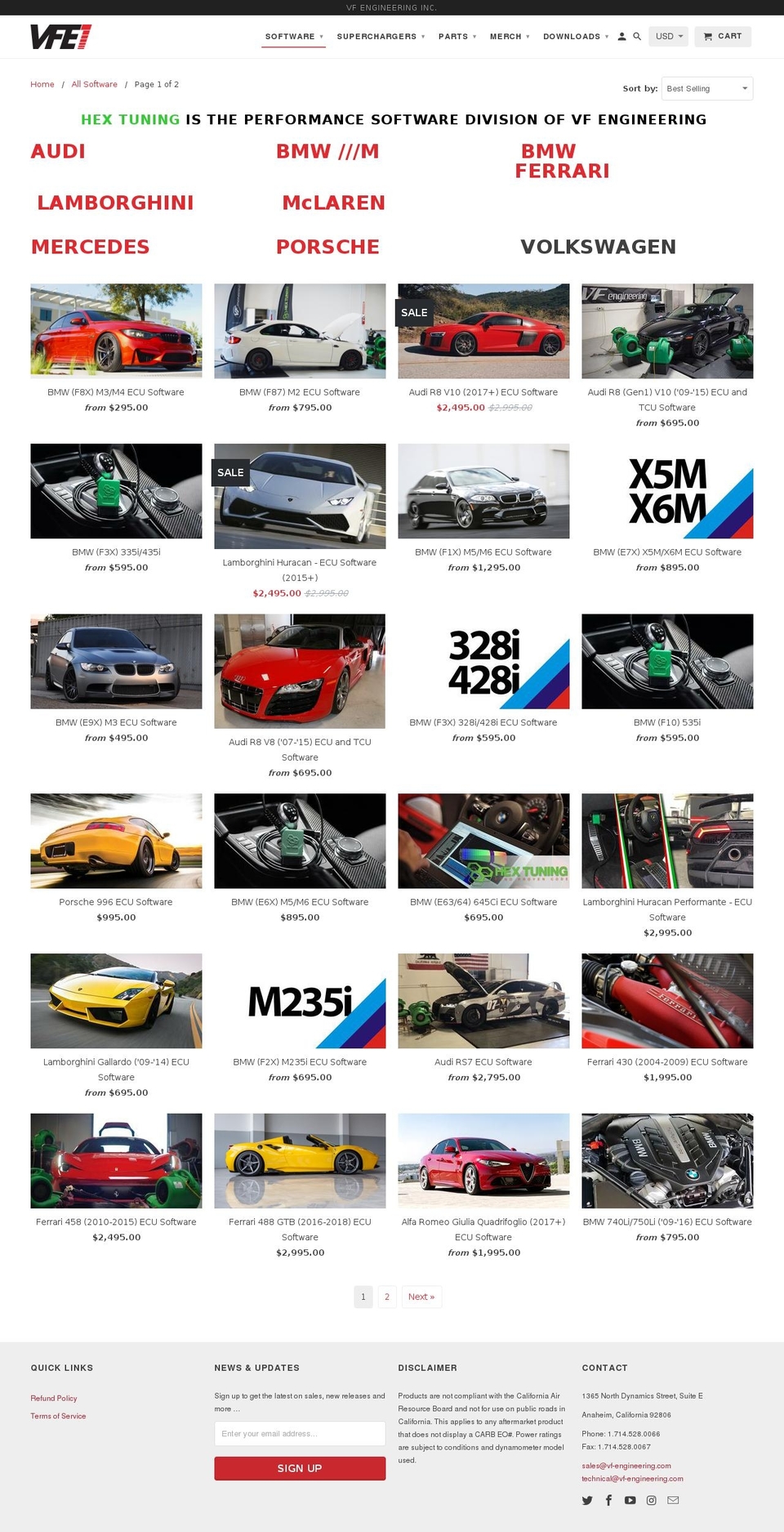 hextuning.com — Shopify storefront screenshot