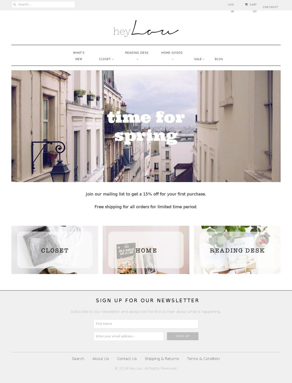 hey-lou.com — Shopify storefront screenshot