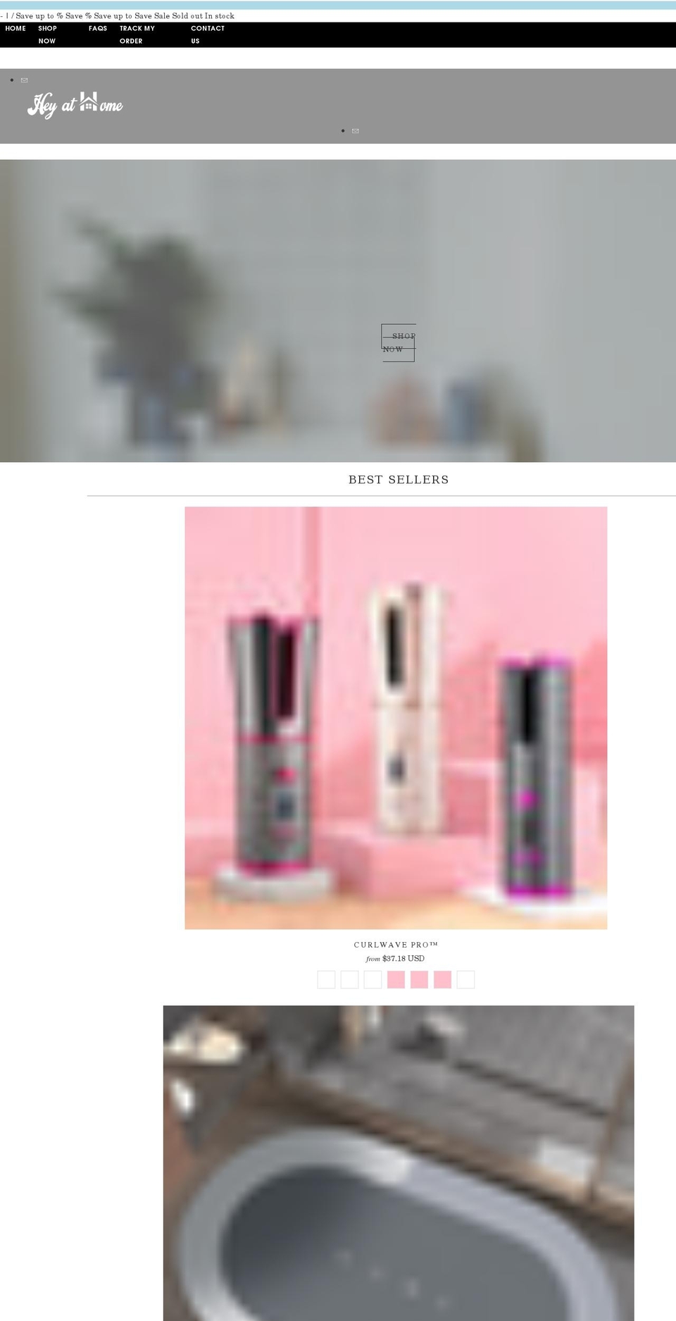 heyathome.com shopify website screenshot