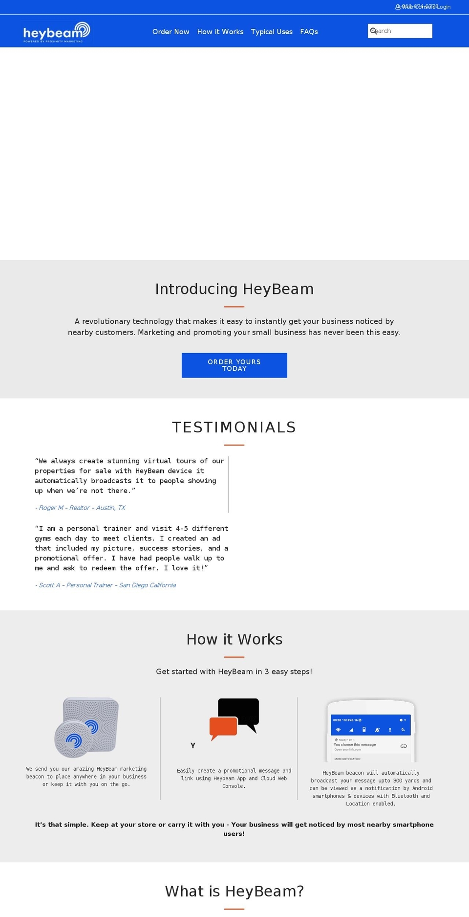 heybeam.com shopify website screenshot