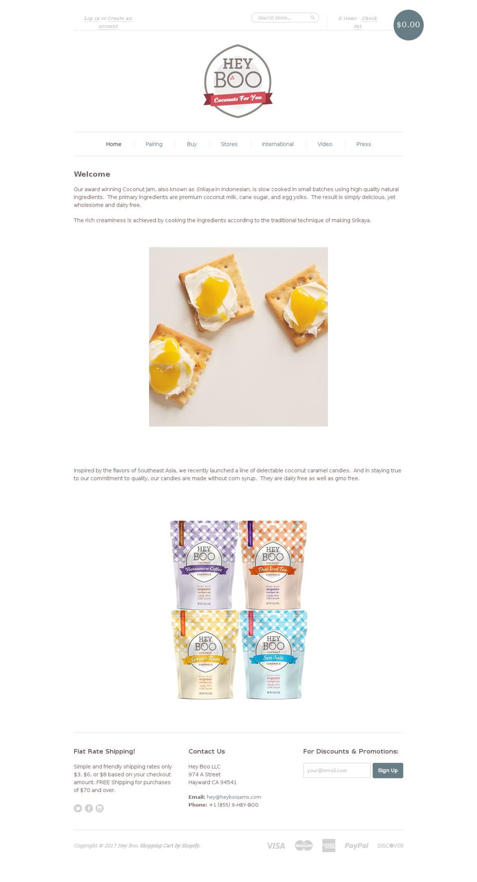 heyboojams.com shopify website screenshot